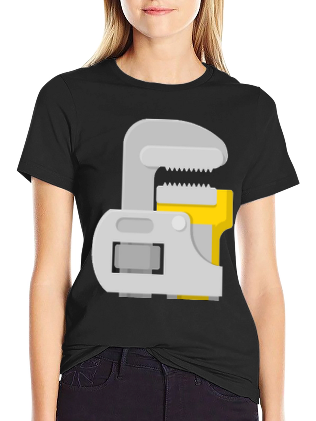 Camiseta Negra con Diseño de Llave Ajustable