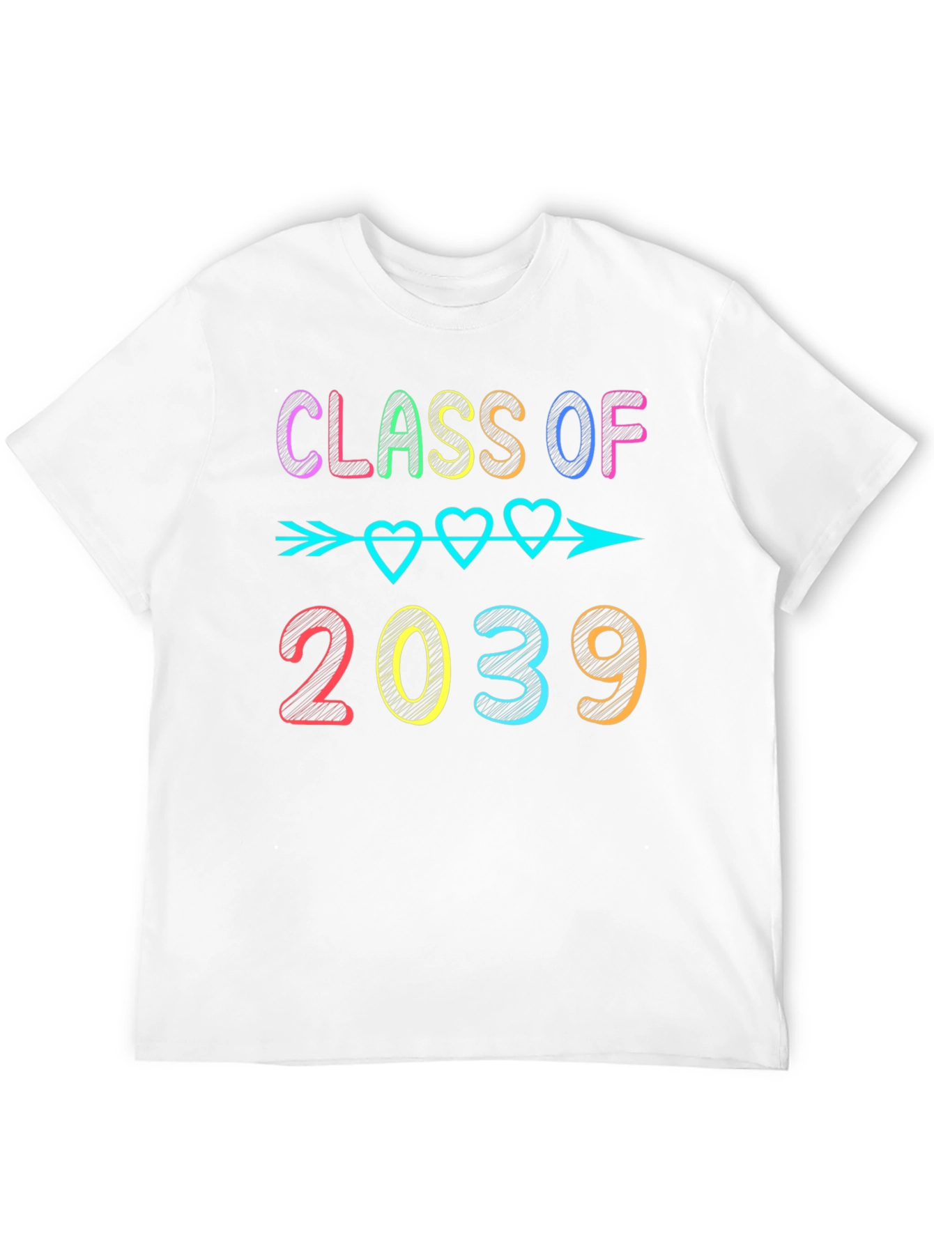 Camiseta Clase de 2039 Colorida