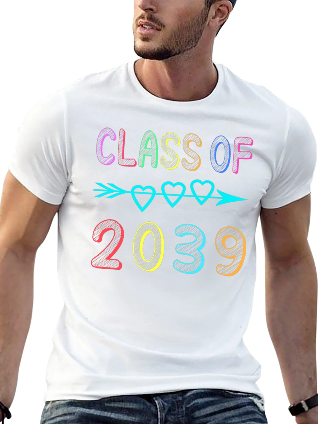 Camiseta Clase de 2039 Colorida