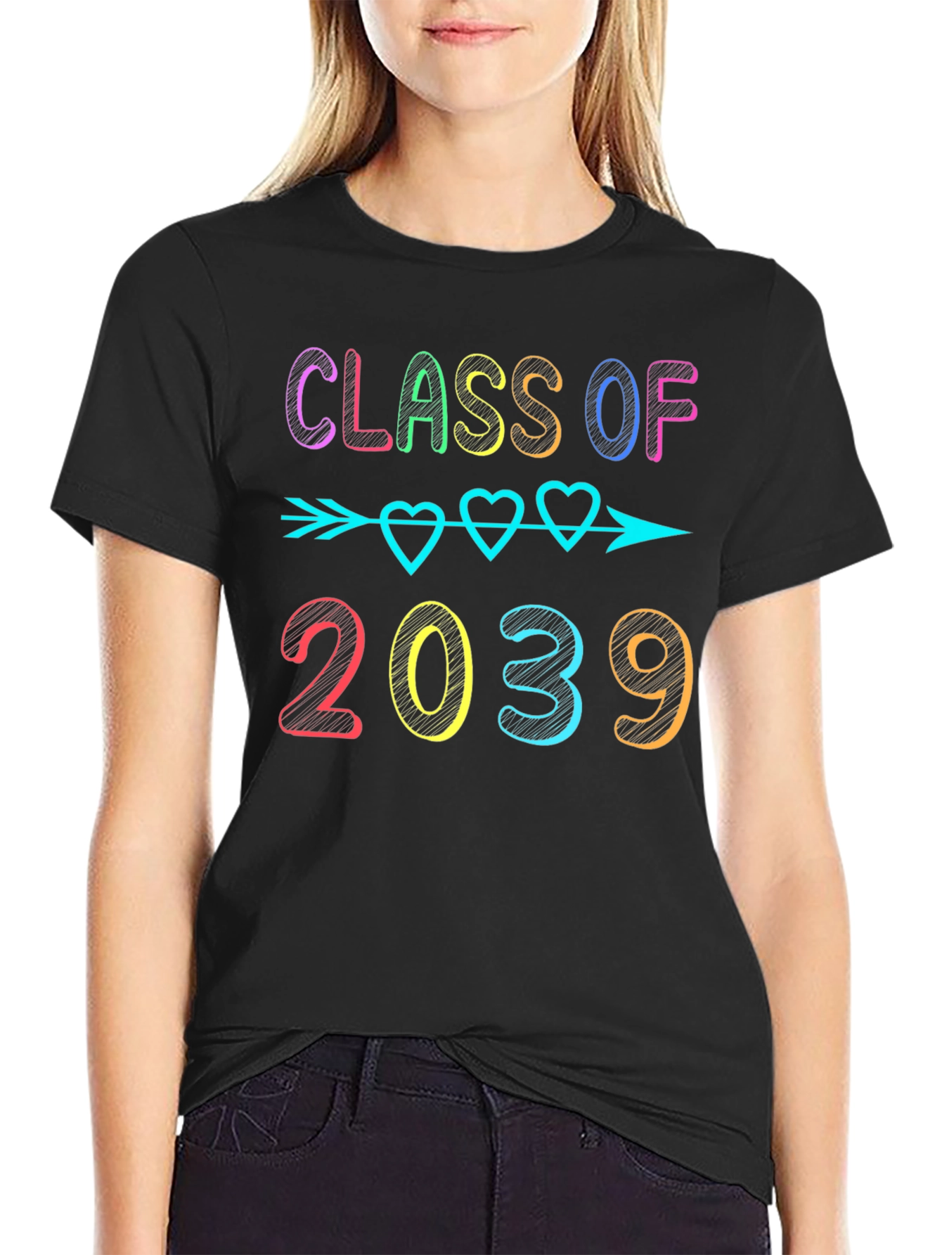 Camiseta Clase de 2039 Colorida