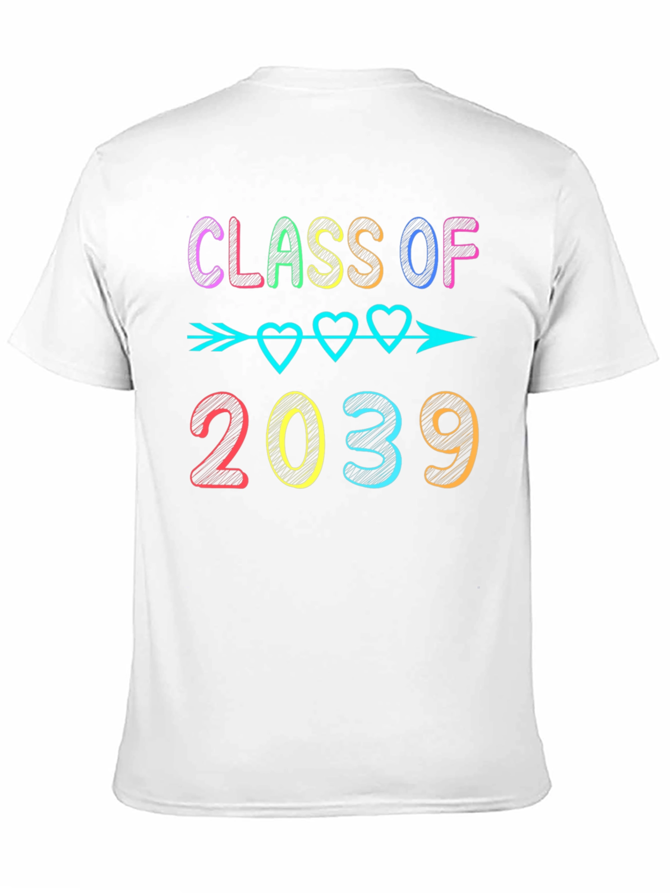 Camiseta Clase de 2039 Colorida
