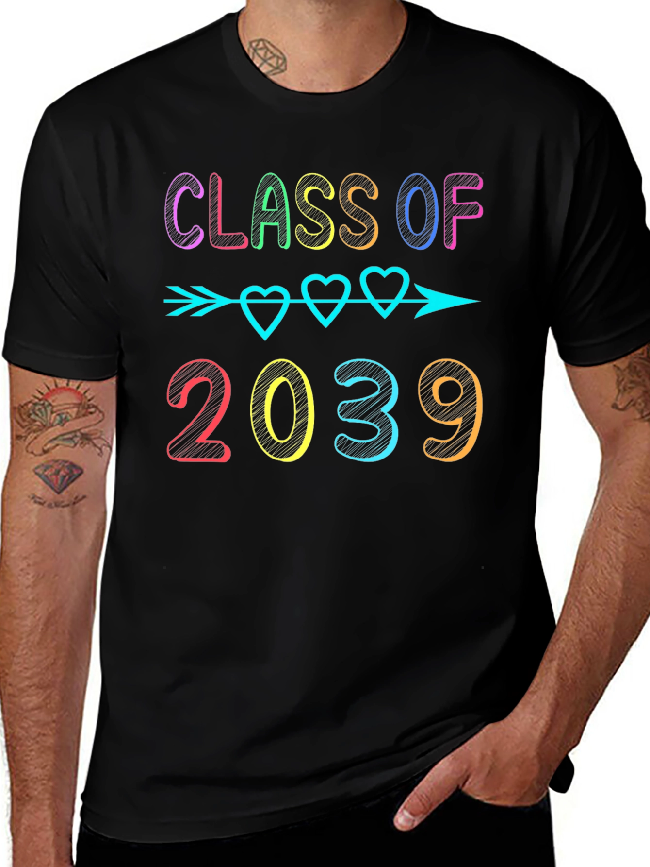 Camiseta Clase de 2039 Colorida