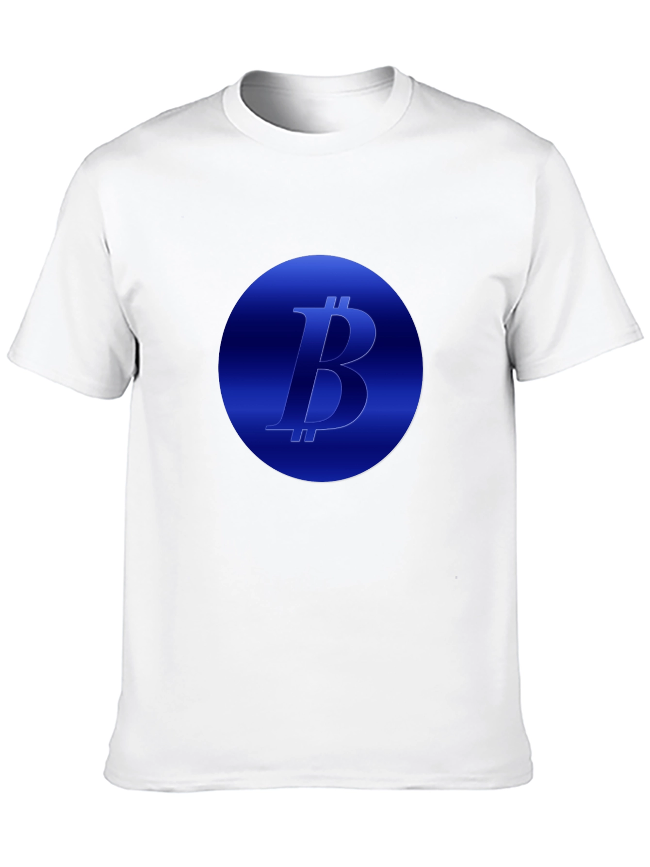 Camiseta Negra Bitcoin Diseño Circular Azul