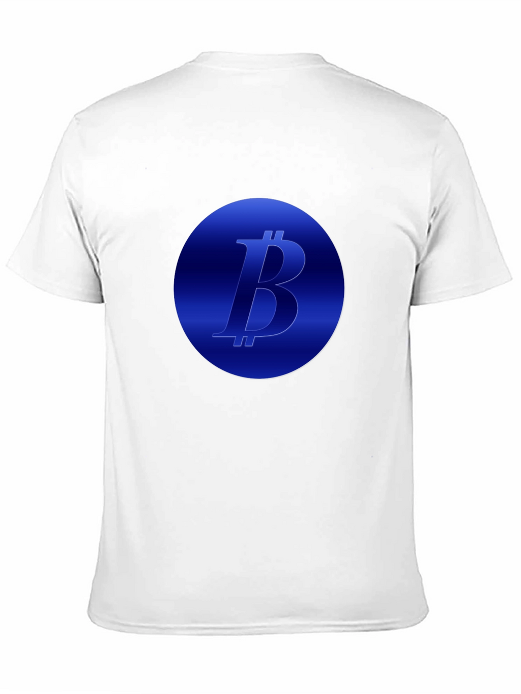 Camiseta Negra Bitcoin Diseño Circular Azul
