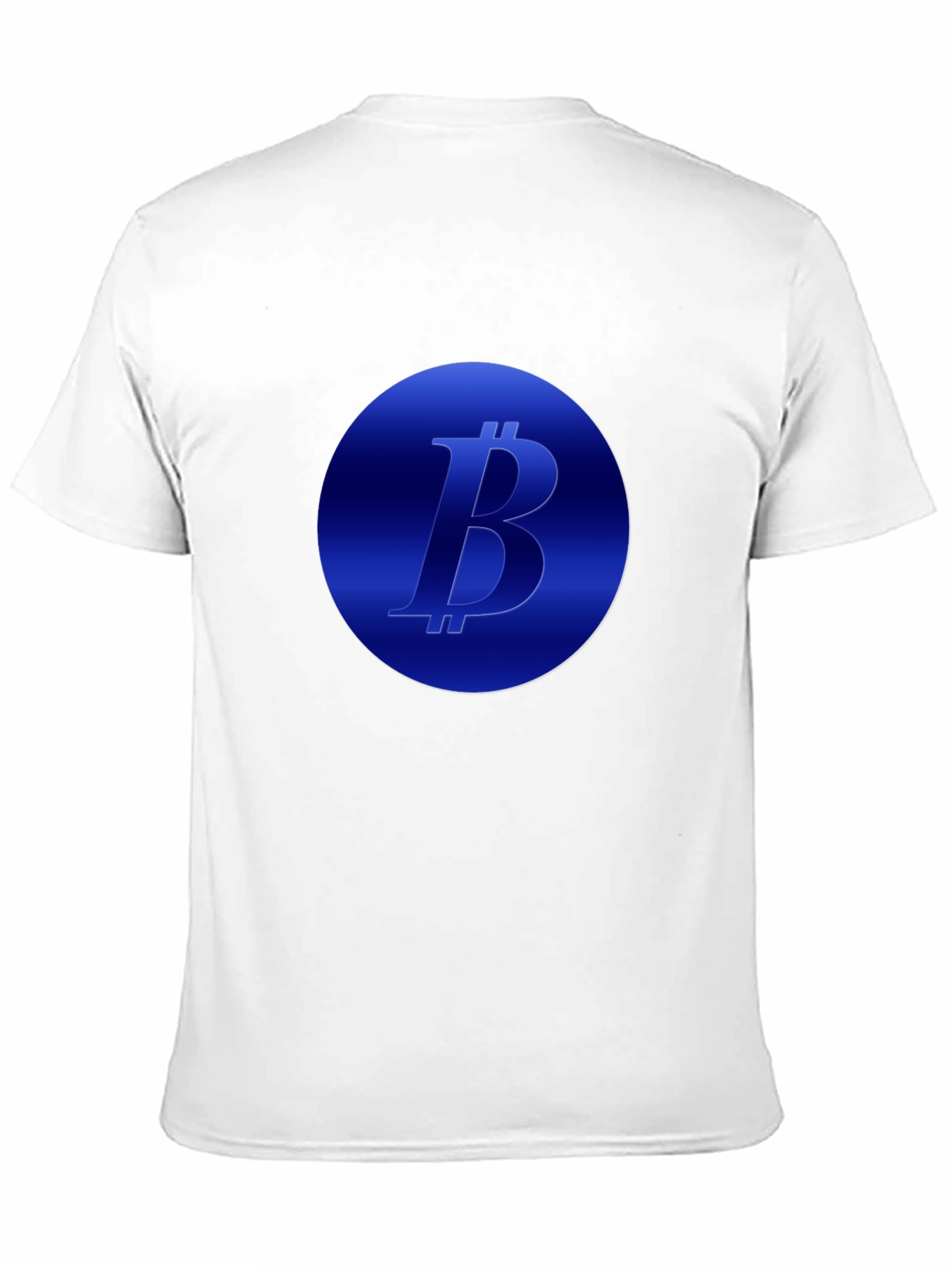 Camiseta Negra Bitcoin Diseño Circular Azul