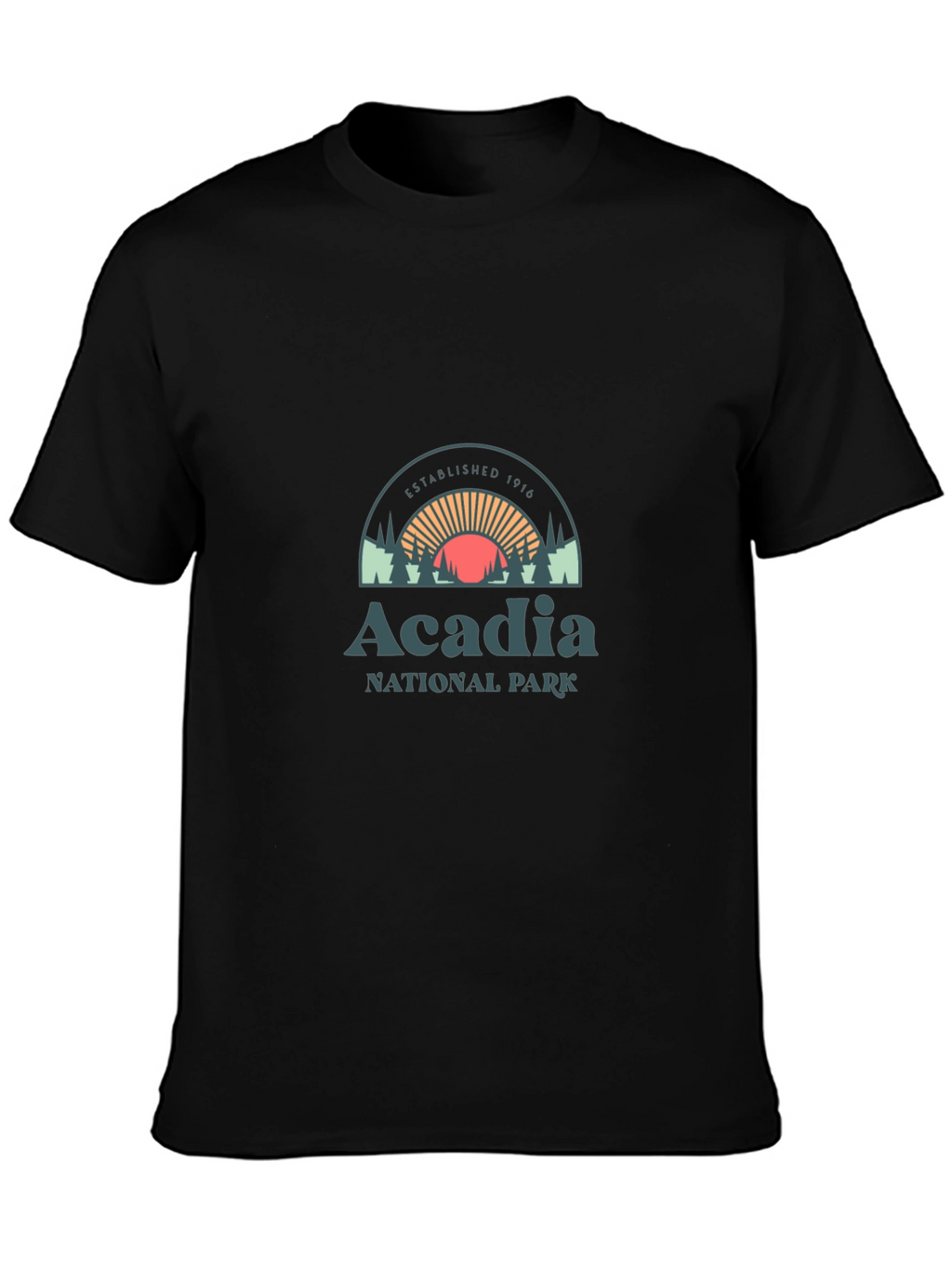 Camiseta Negra Acadia National Park