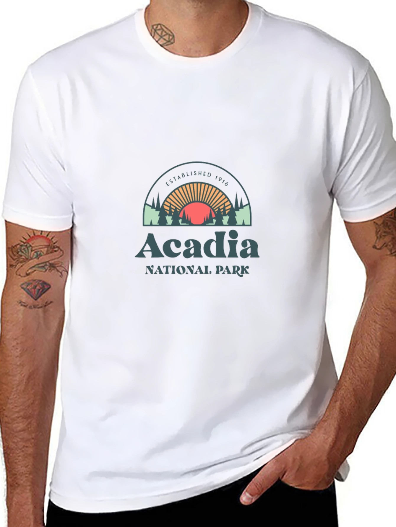 Camiseta Negra Acadia National Park