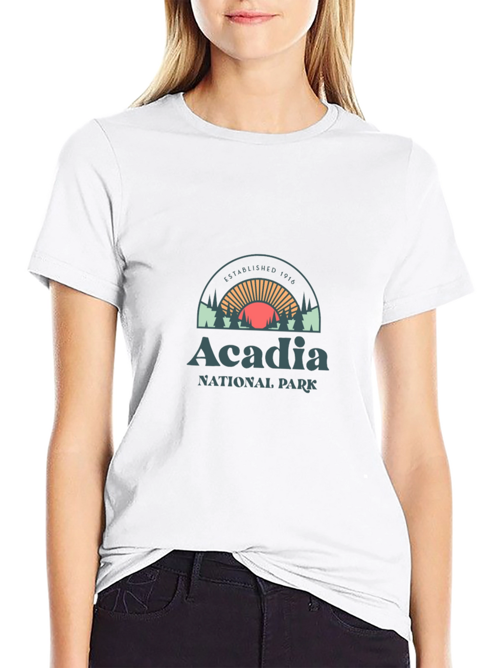 Camiseta Negra Acadia National Park