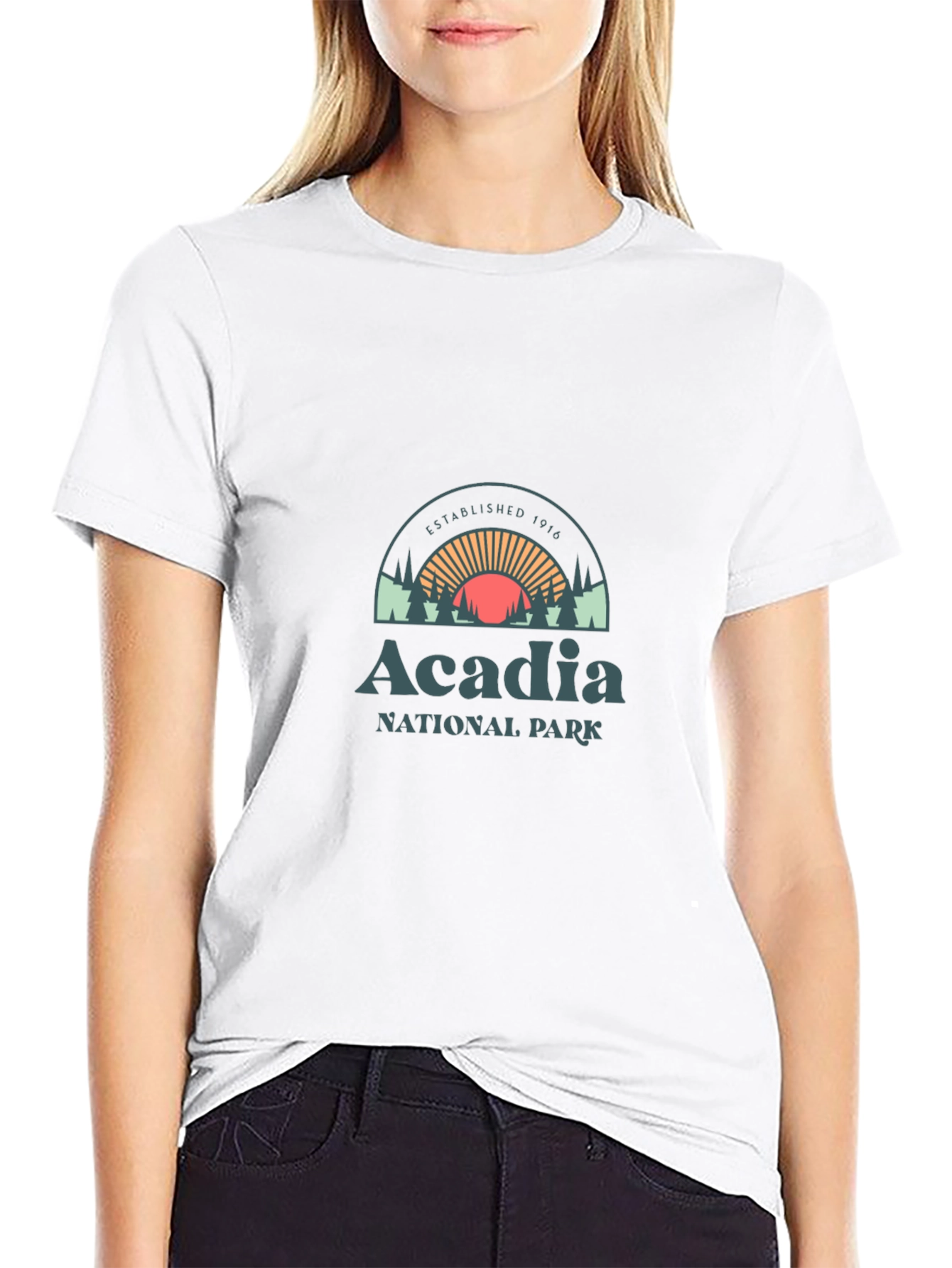 Camiseta Negra Acadia National Park