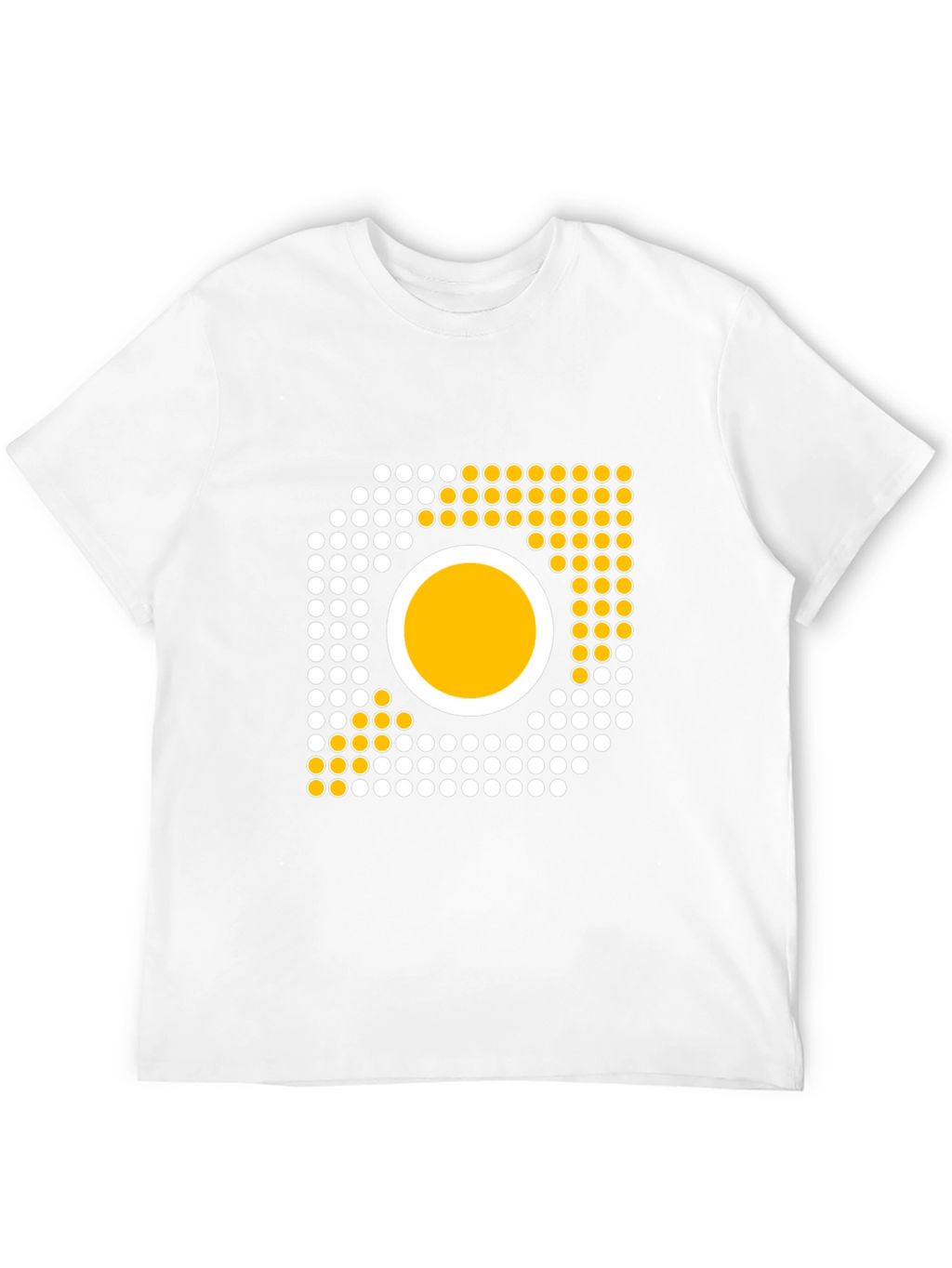 Camiseta Negra con Diseño Abstracto de Círculos