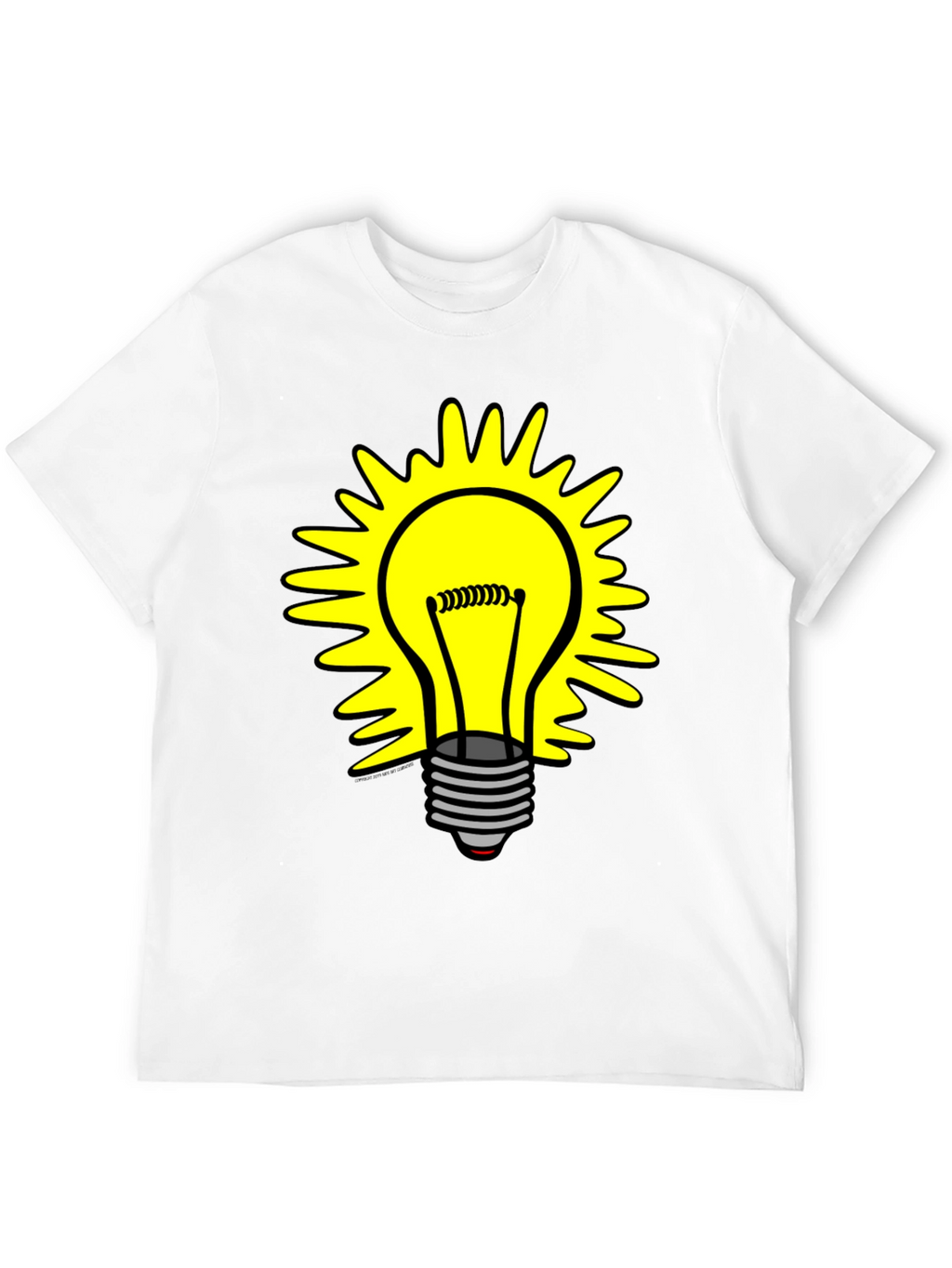 Camiseta Negra con Diseño de Bombilla Iluminada