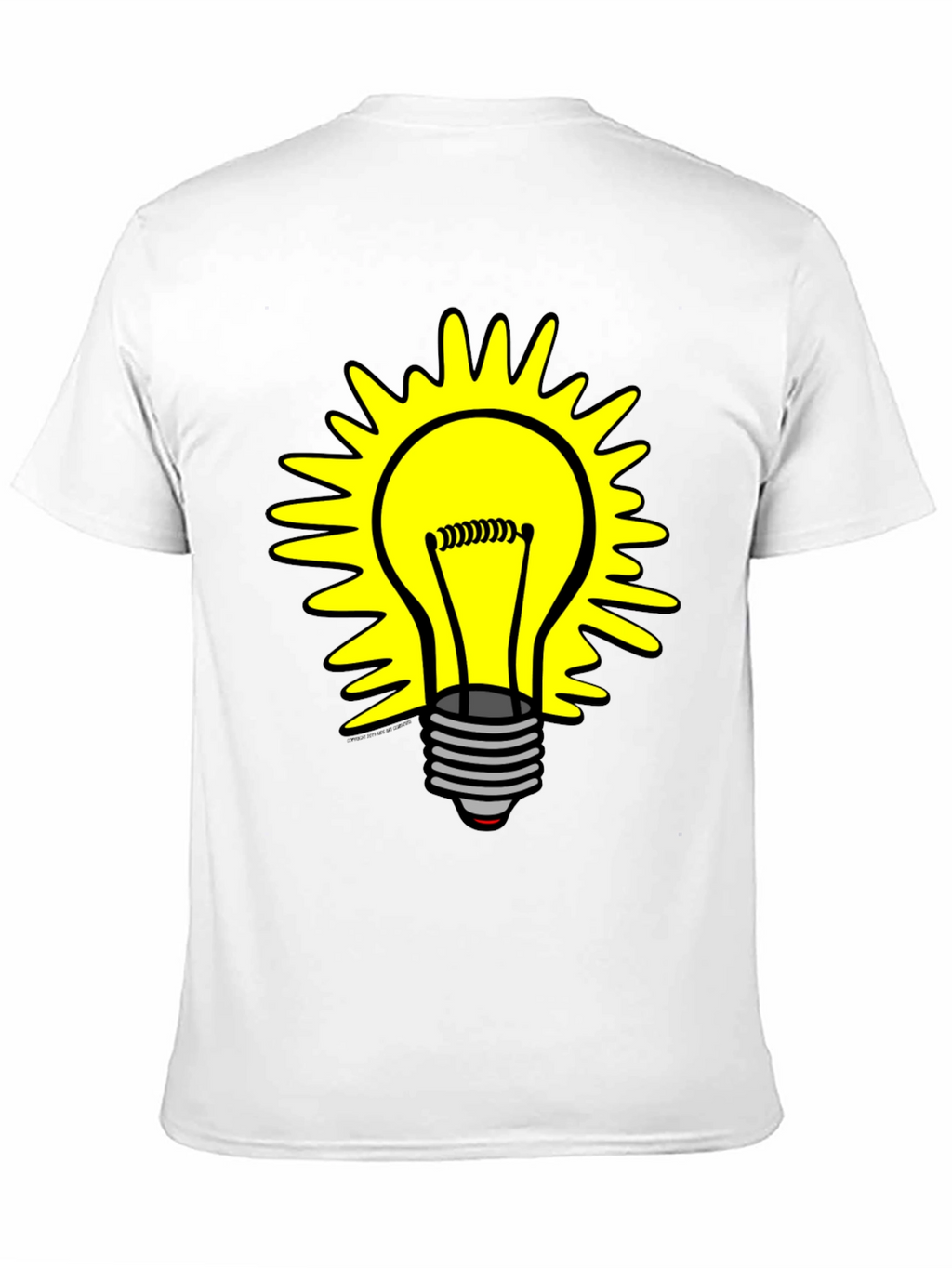 Camiseta Negra con Diseño de Bombilla Iluminada