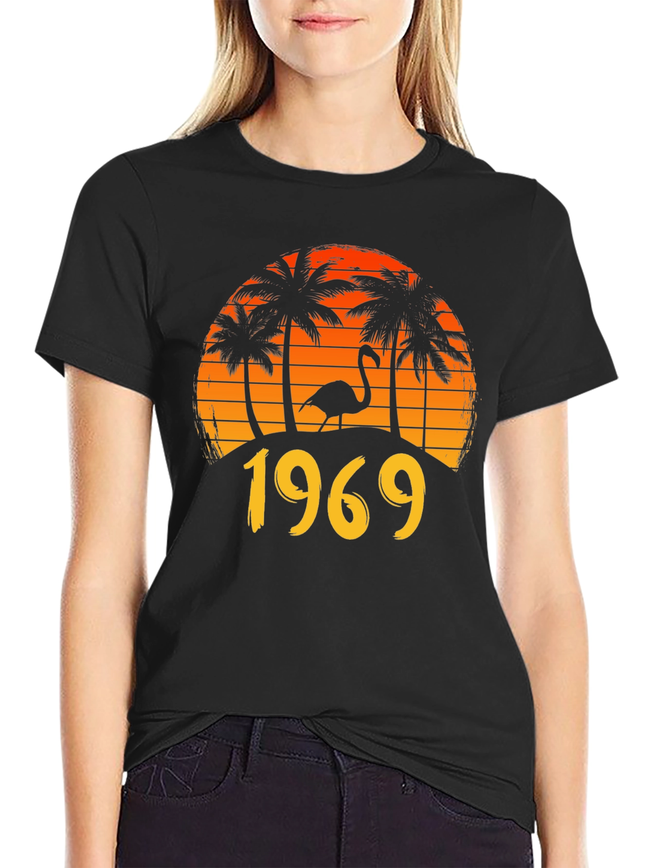Camiseta Hombre Vintage 1969 Atardecer Tropical