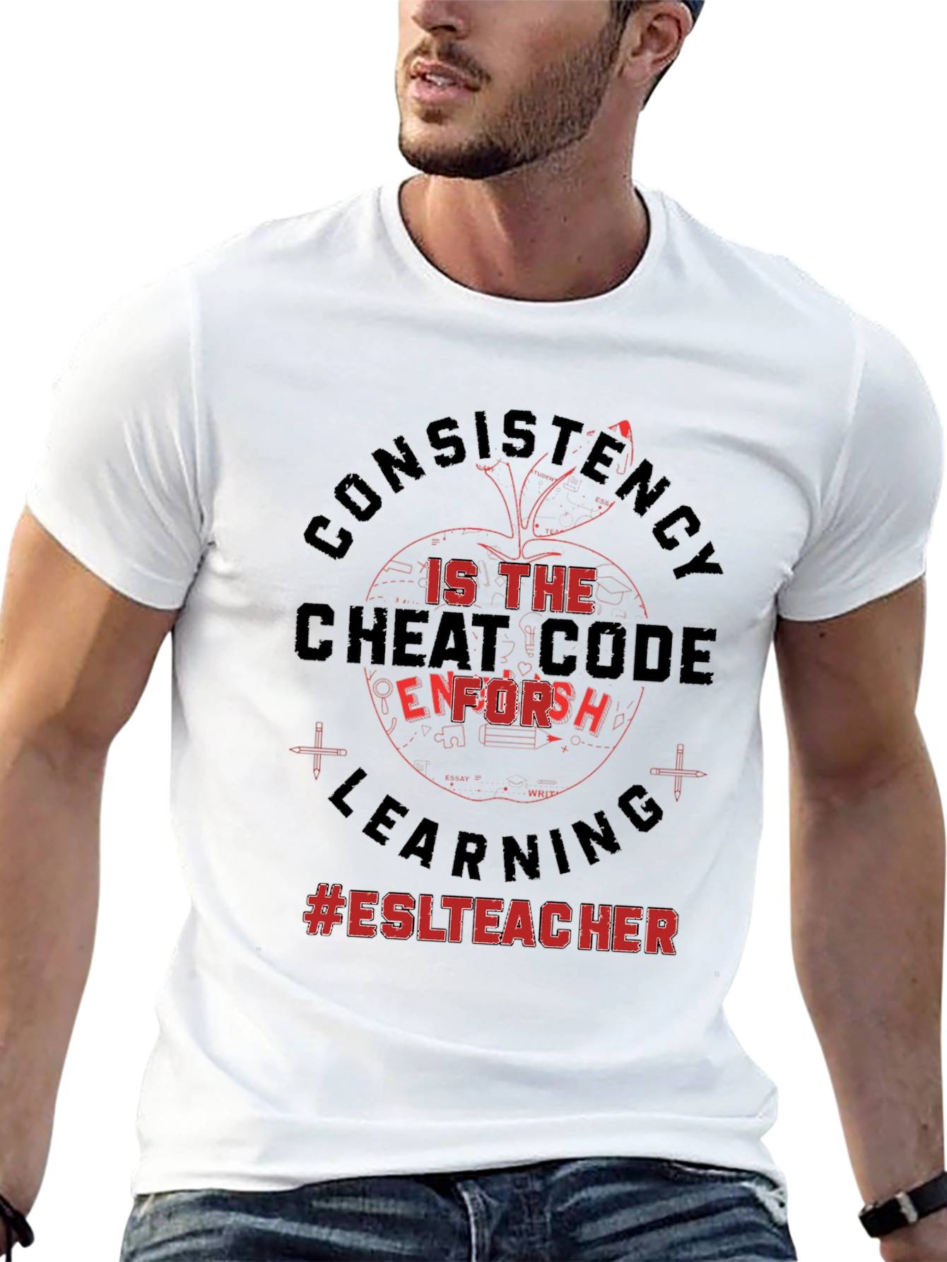 Camiseta #ESLTeacher: Consistencia el Código Secreto