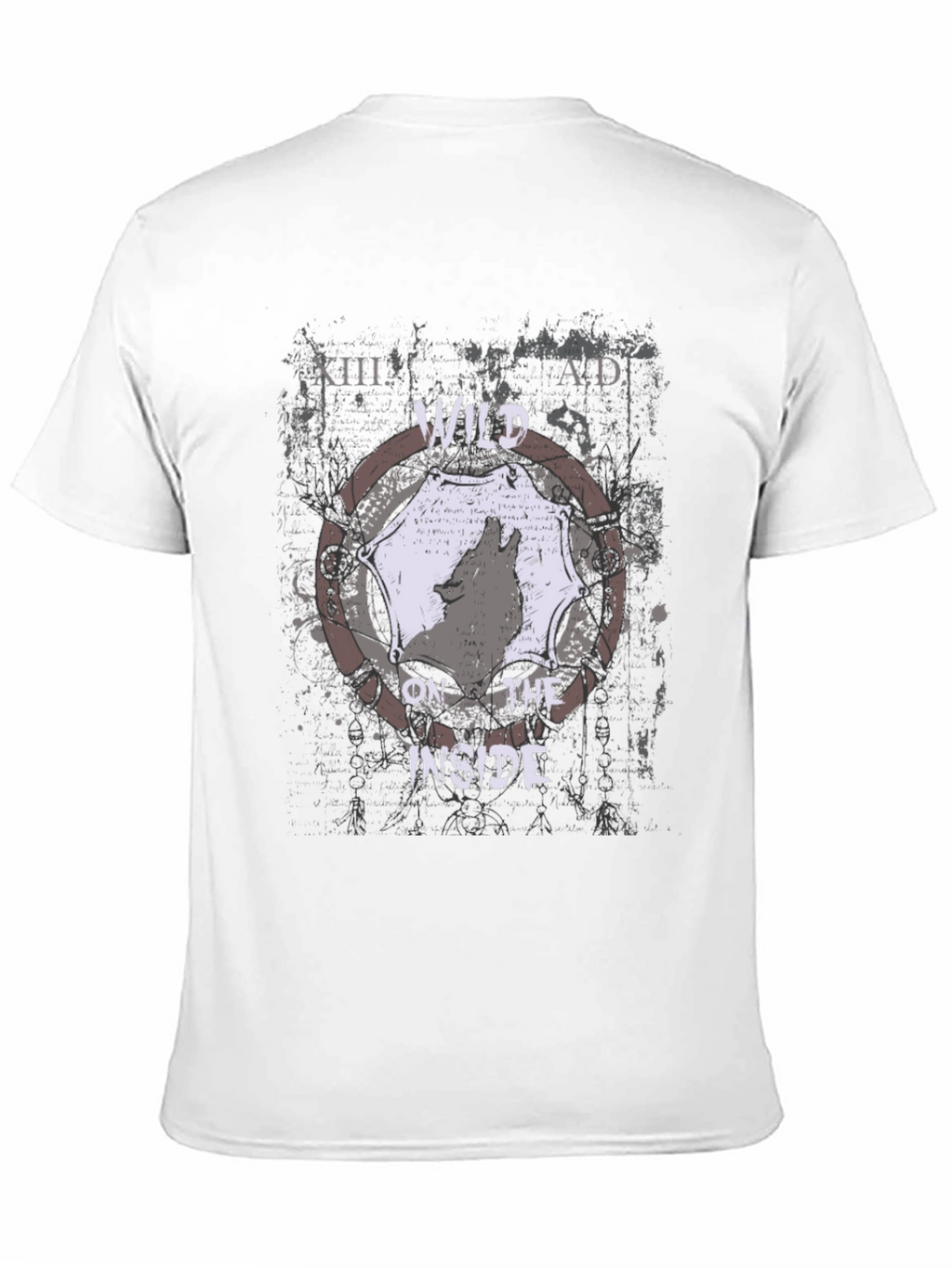 Camiseta Negra con Diseño de Lobo Aullando