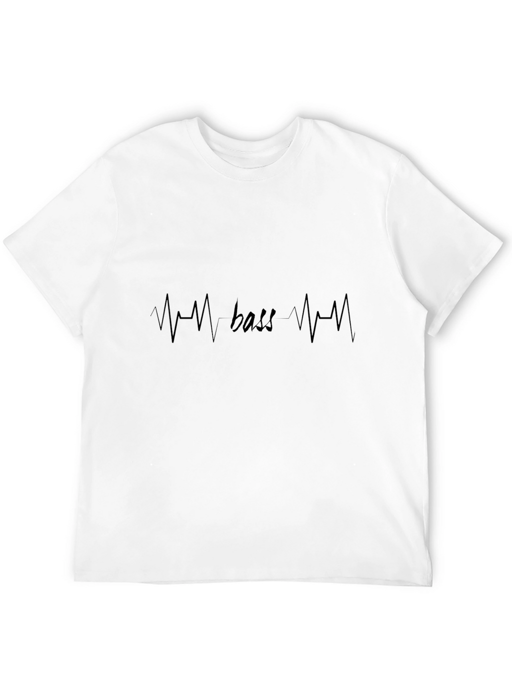 Camiseta Negra Bass con Diseño de Latido