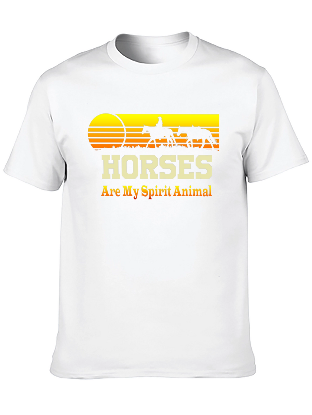 Camiseta Negra Caballos - Mi Animal Espiritual