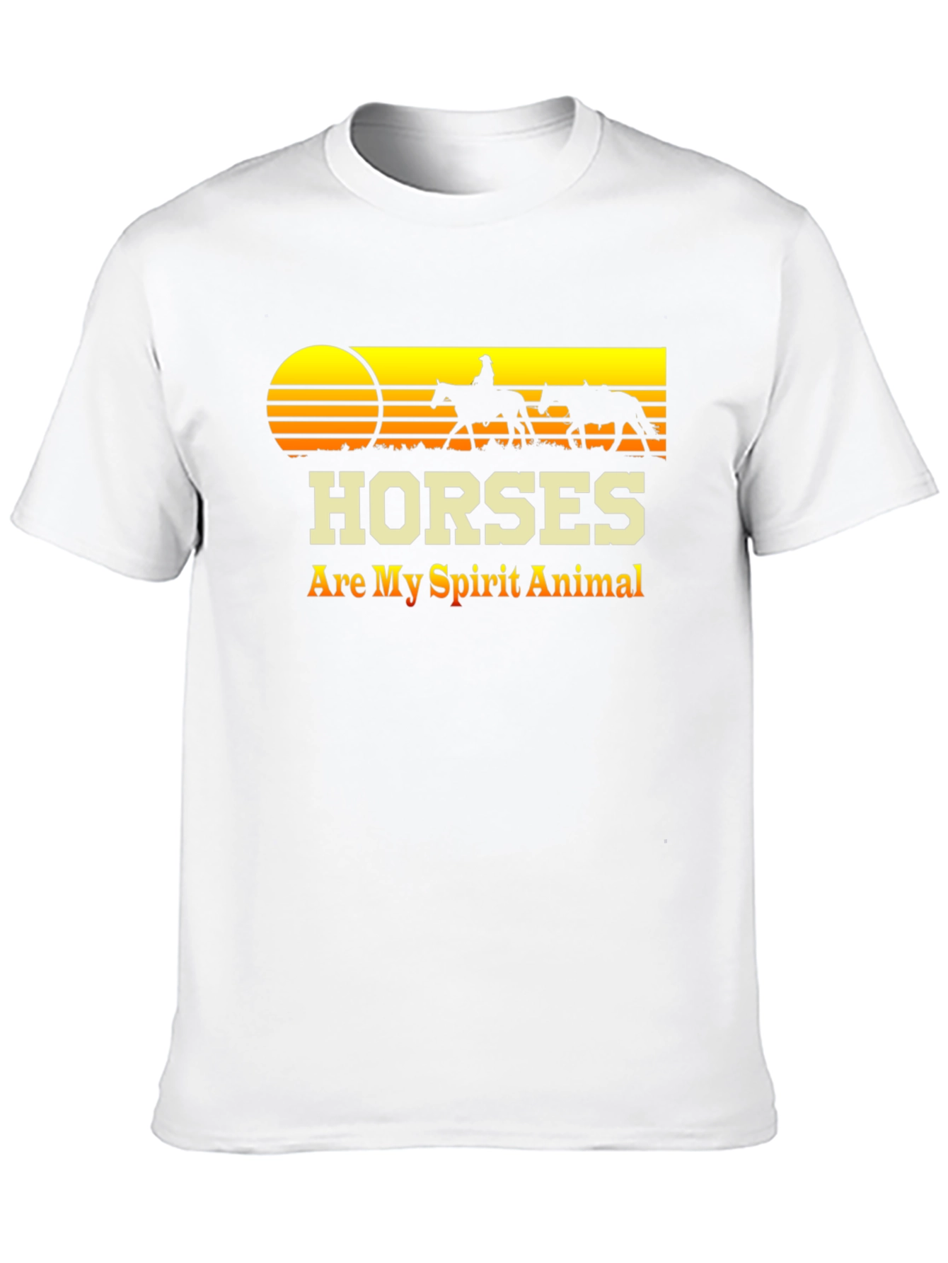 Camiseta Negra Caballos - Mi Animal Espiritual