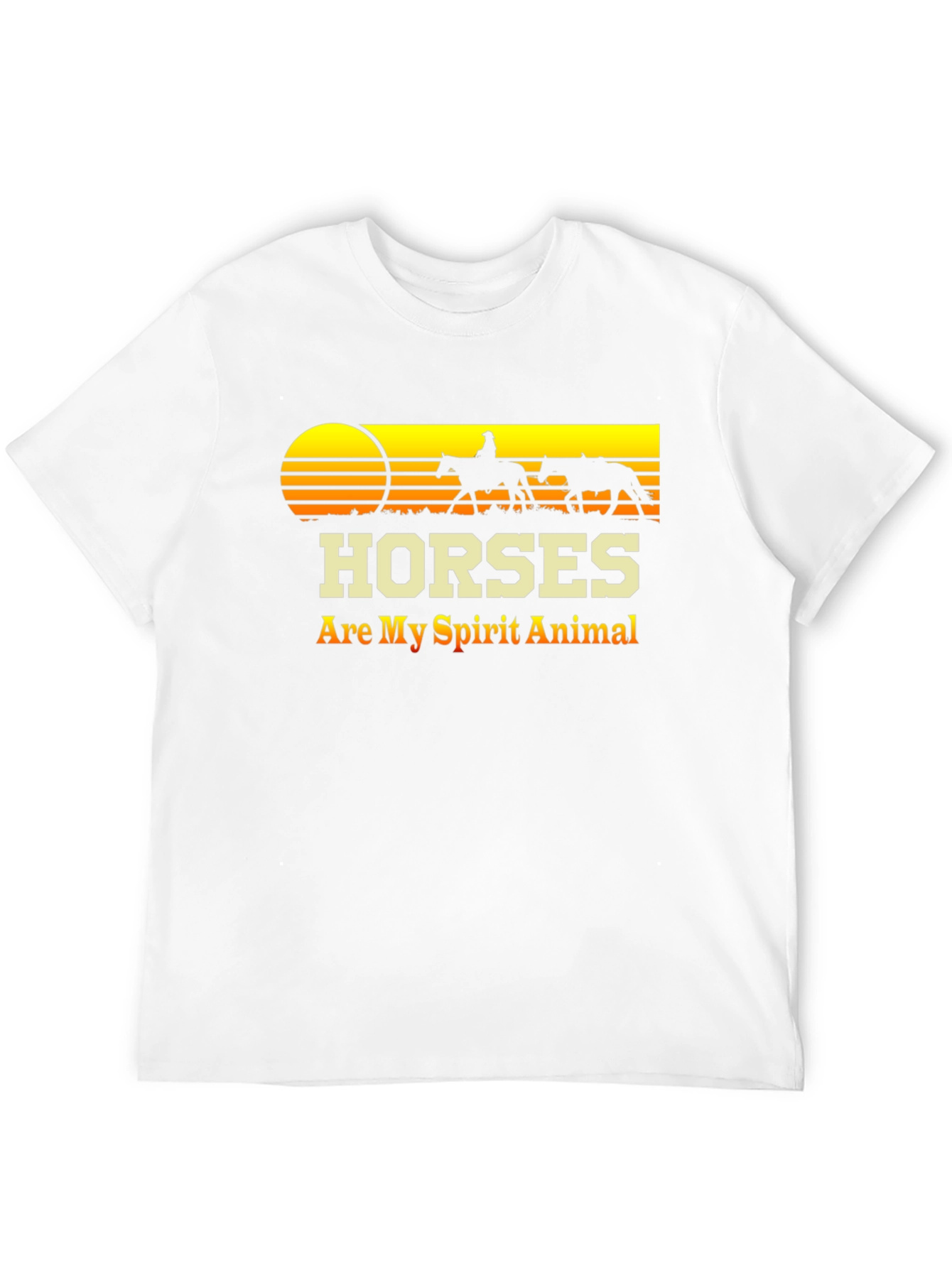 Camiseta Negra Caballos - Mi Animal Espiritual