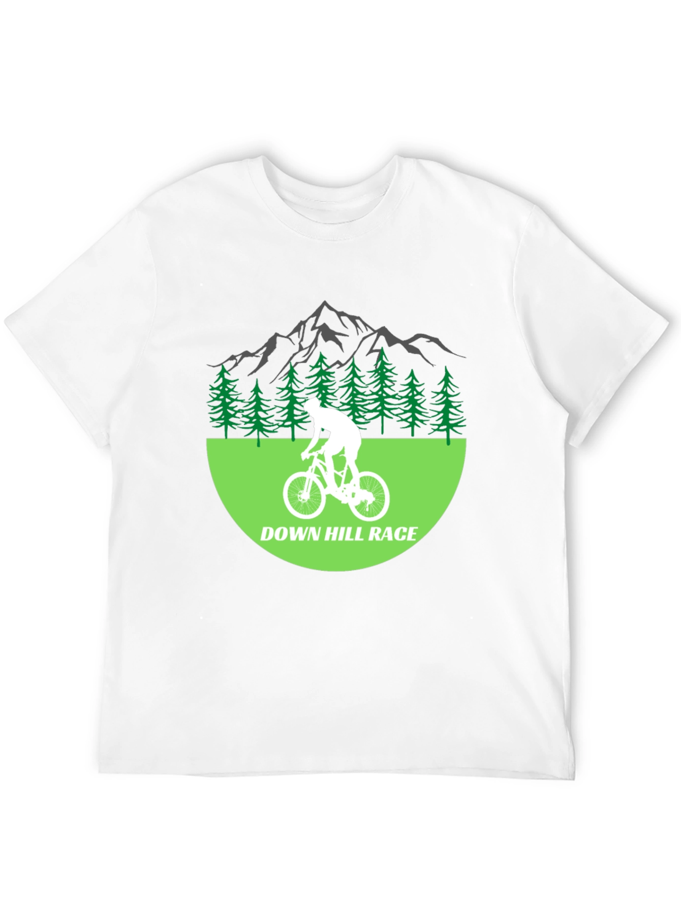 Camiseta Hombre Negra - Diseño Down Hill Race