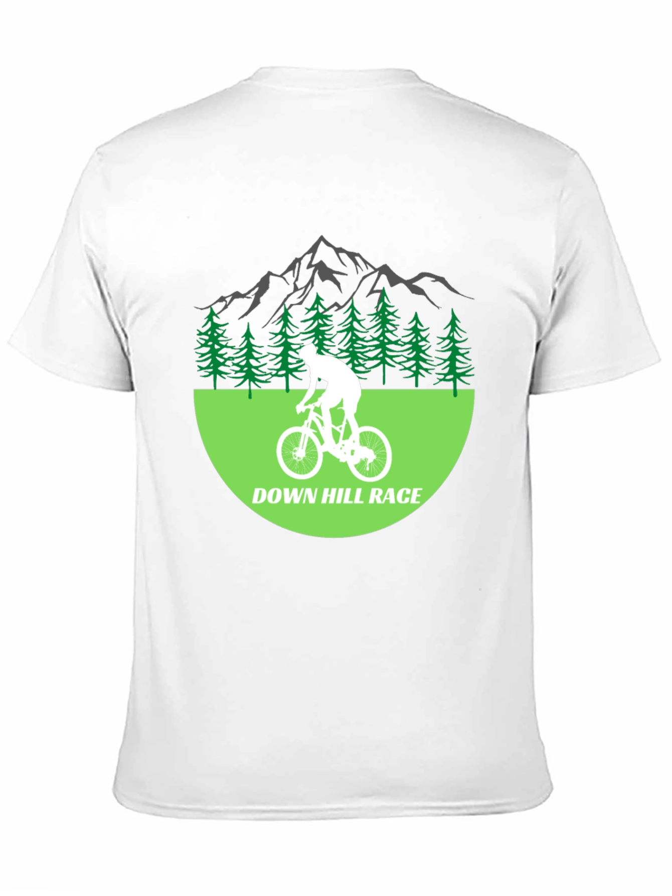 Camiseta Hombre Negra - Diseño Down Hill Race