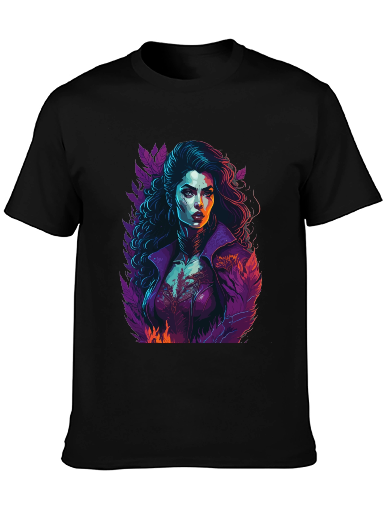 Camiseta Hombre Diseño Vampiresa Arte Gráfico