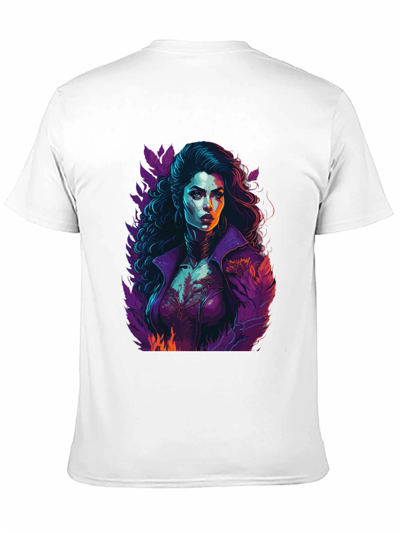 Camiseta Hombre Diseño Vampiresa Arte Gráfico