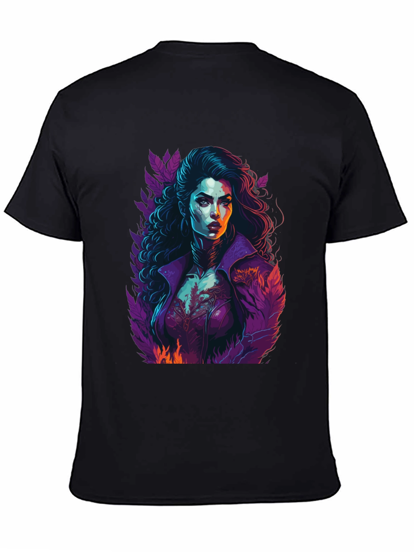 Camiseta Hombre Diseño Vampiresa Arte Gráfico