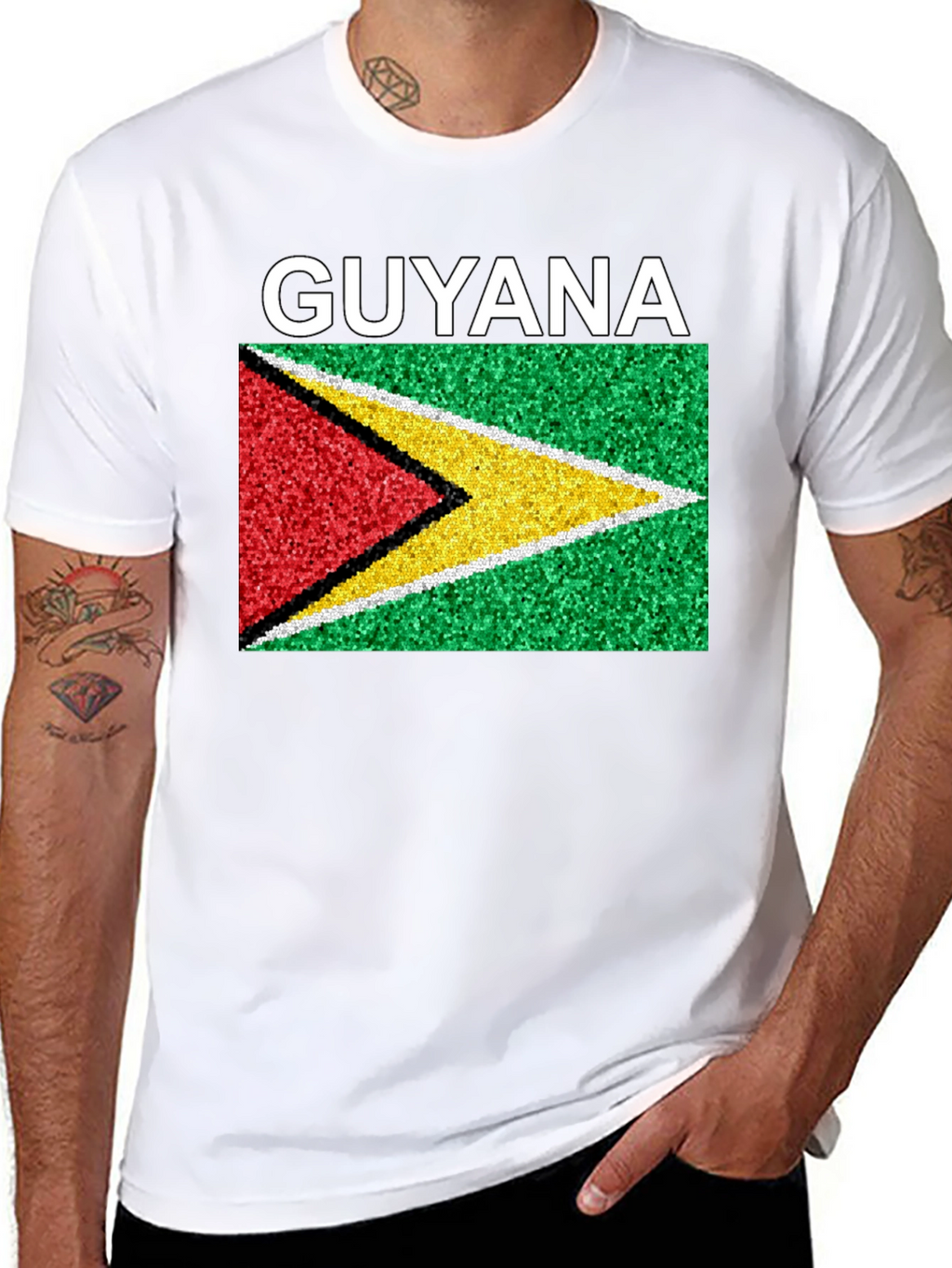 Camiseta Guyana Bandera País Orgullo Moda