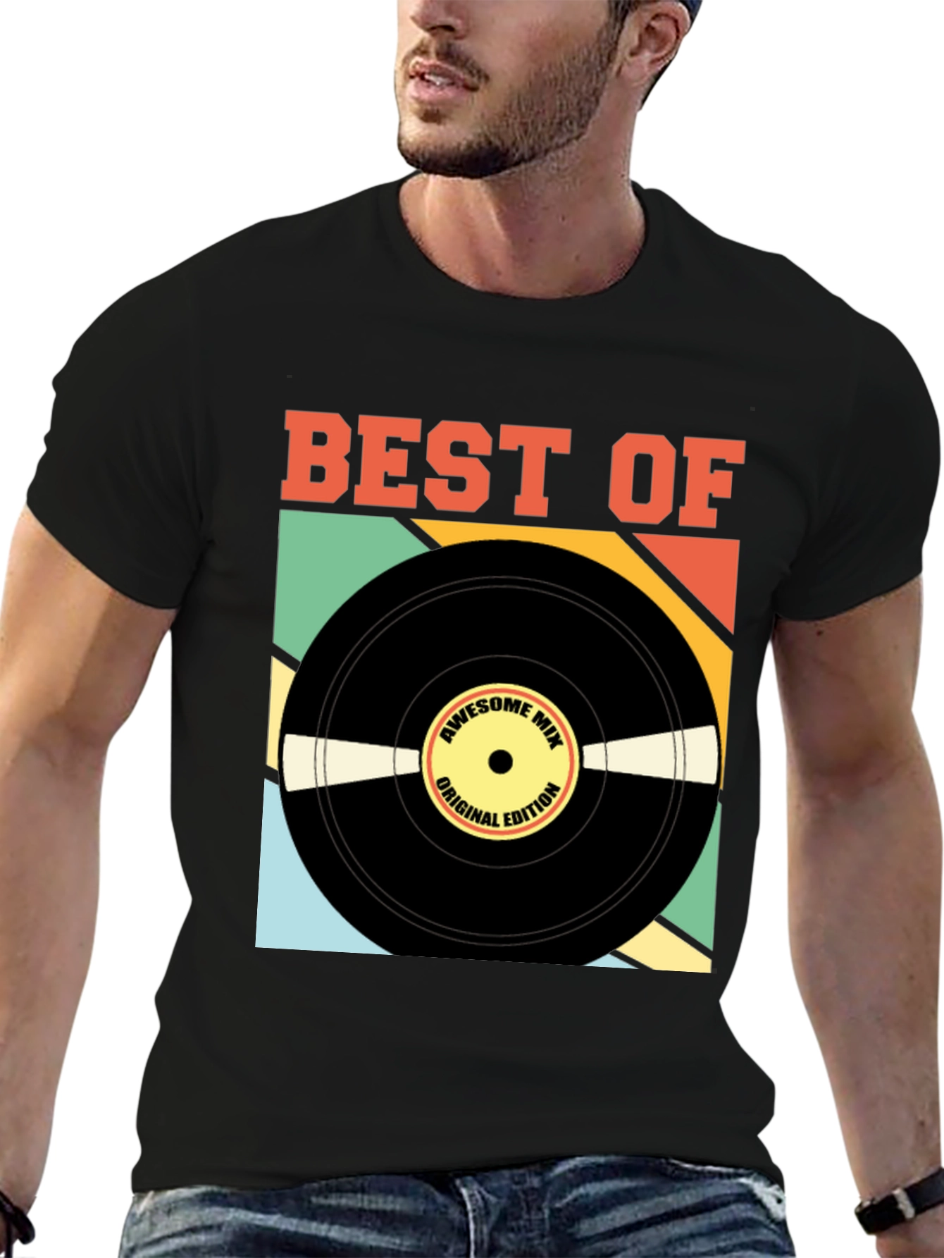 Camiseta Best Of Retro Vinilo Mix Original