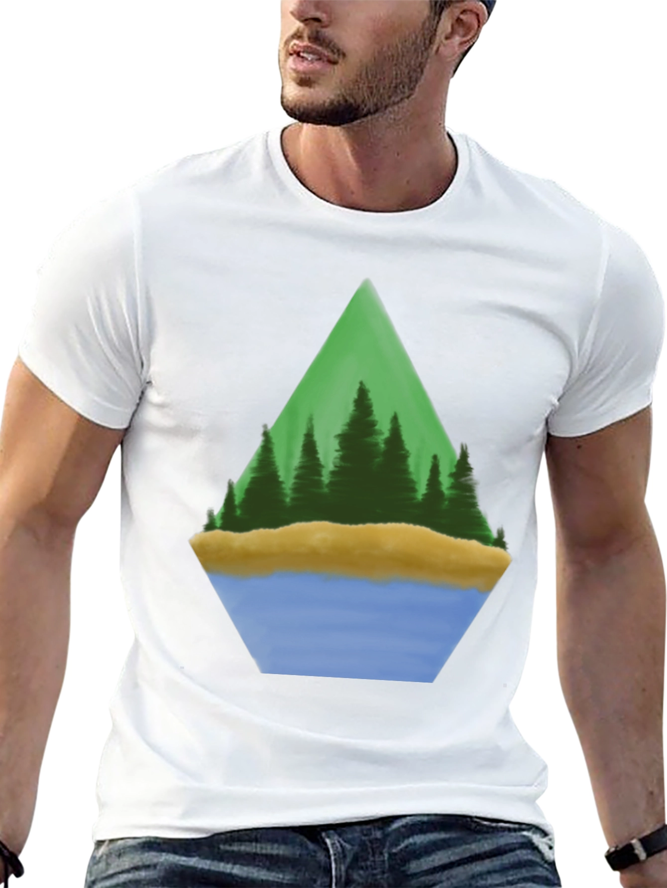 Camiseta Hombre Diseño Paisaje Montaña