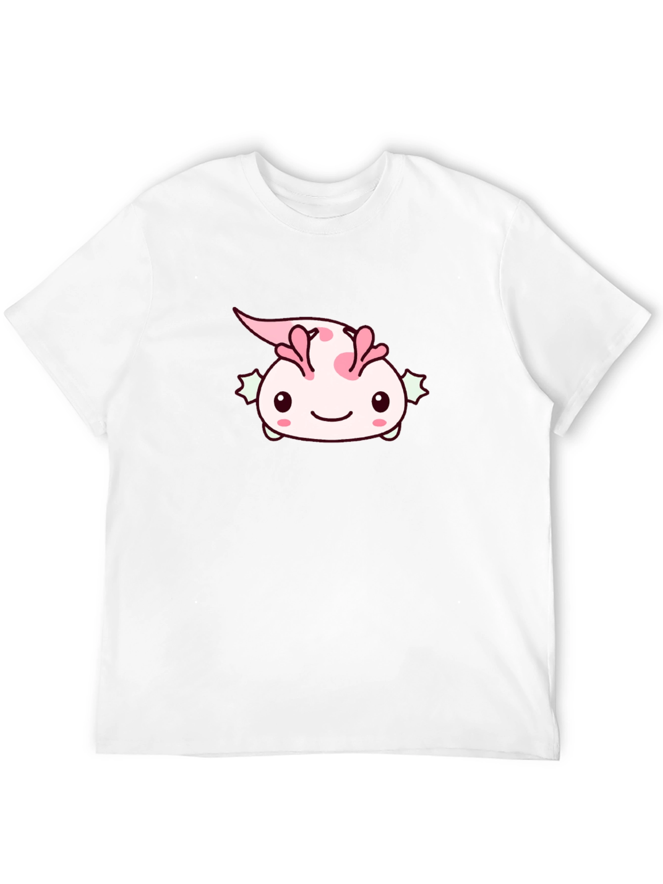Camiseta Negra con Diseño de Ajolote Kawaii