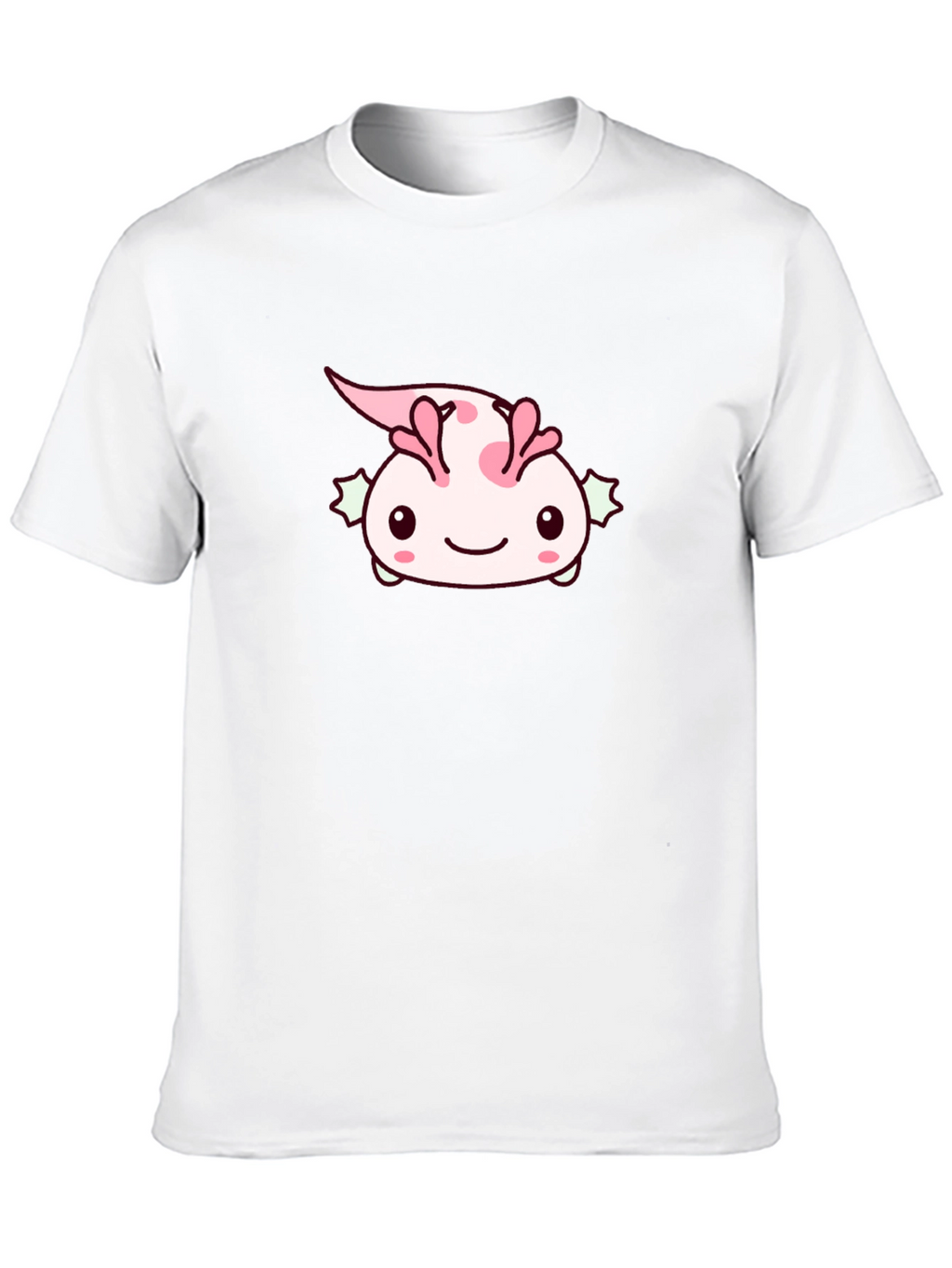 Camiseta Negra con Diseño de Ajolote Kawaii
