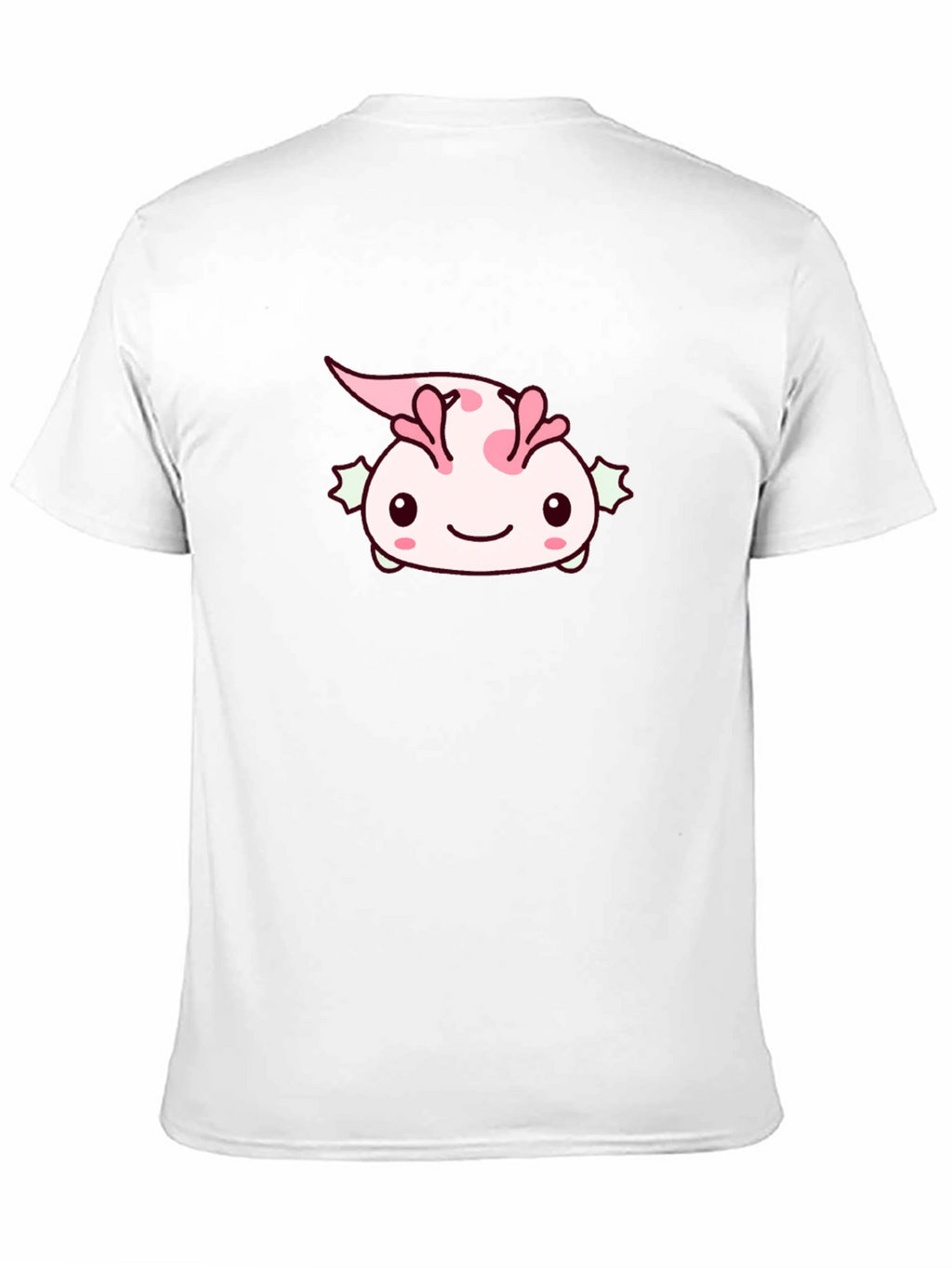 Camiseta Negra con Diseño de Ajolote Kawaii