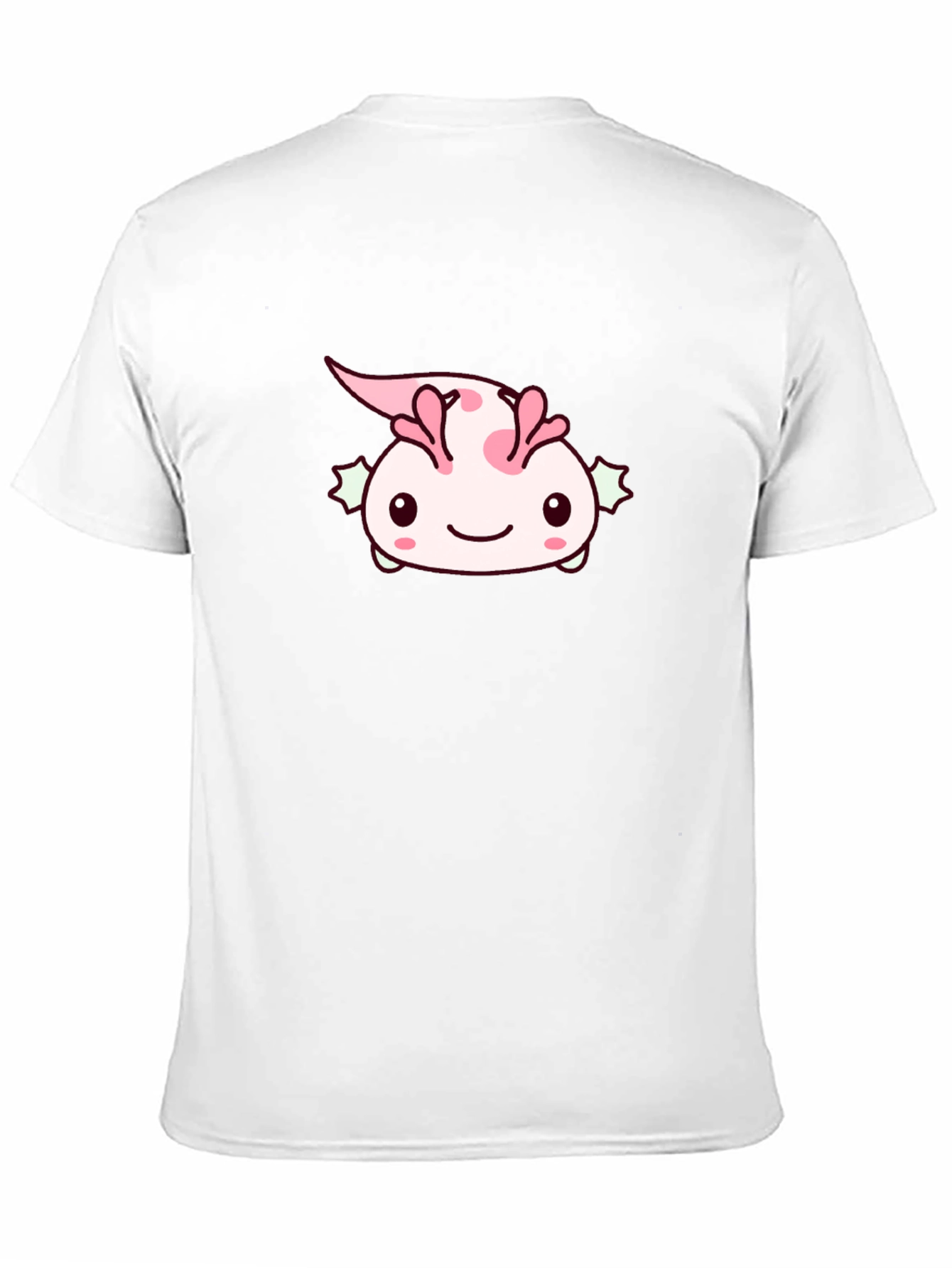 Camiseta Negra con Diseño de Ajolote Kawaii