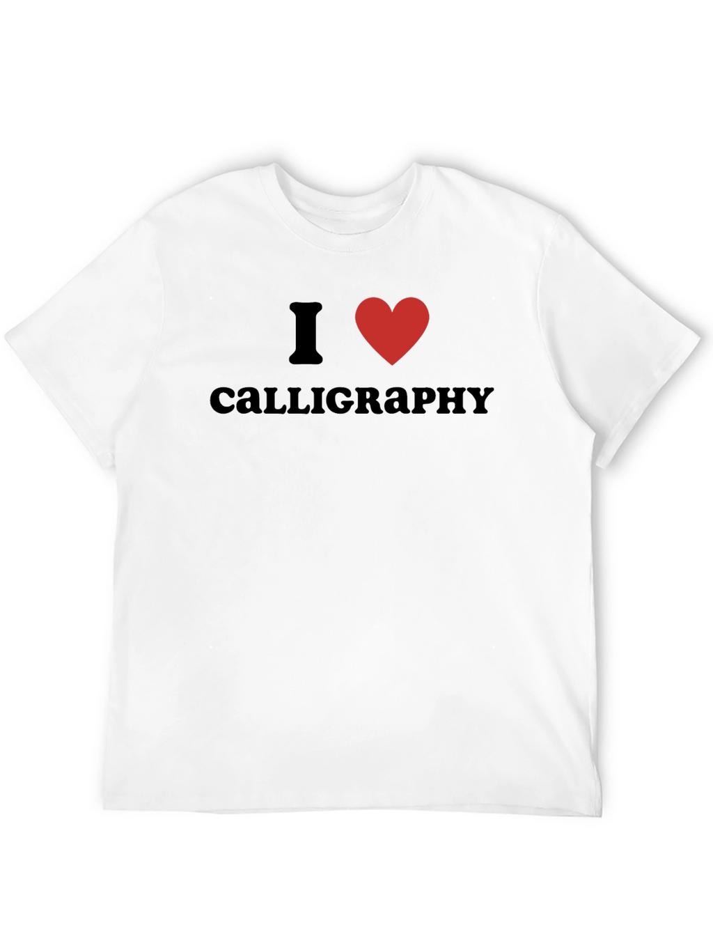 Camiseta Negra Amo la Caligrafía para Hombre