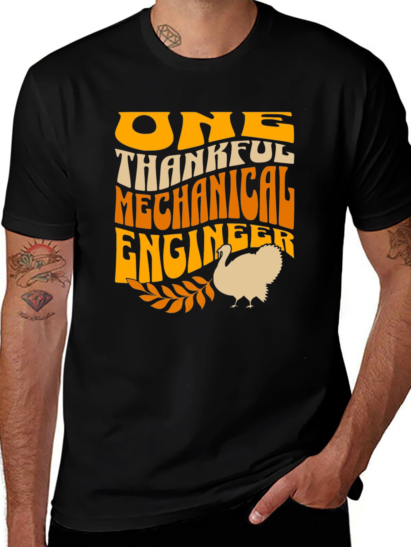 Camiseta Hombre: Ingeniero Mecánico Agradecido - Diseño Festivo