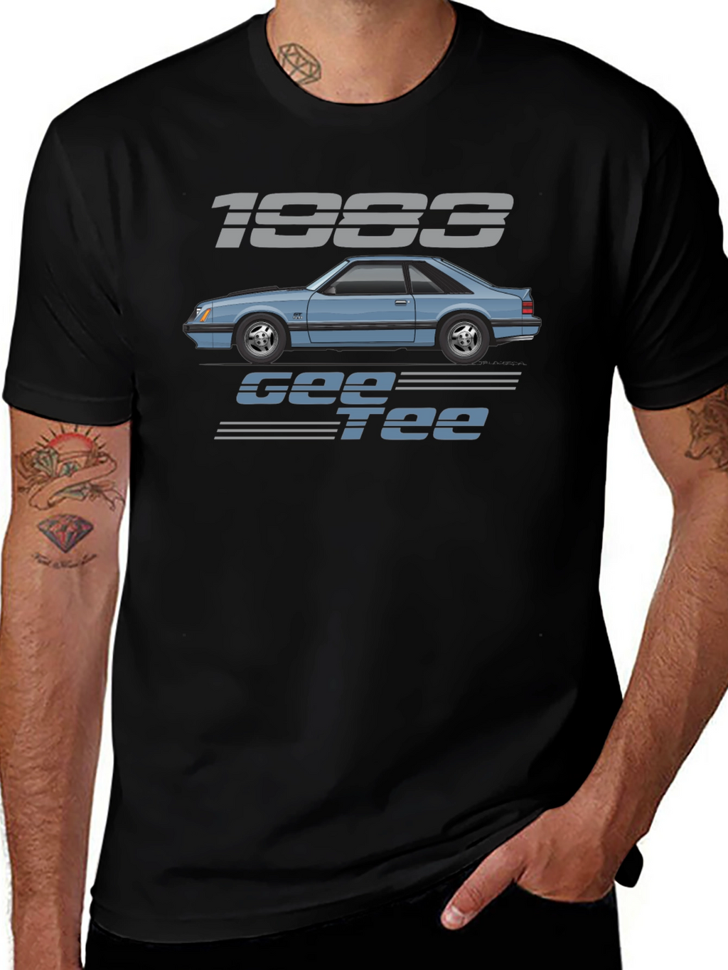 Camiseta Negra 1983 Gee Tee