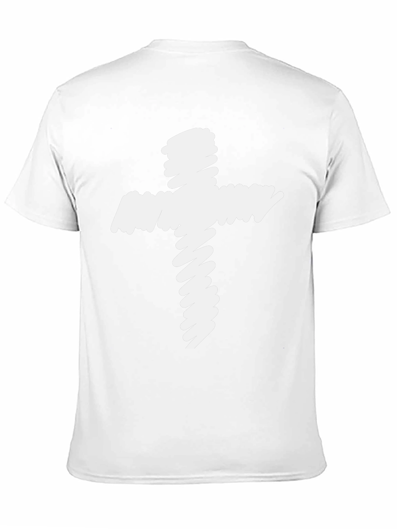 Camiseta Negra con Cruz Garabateada