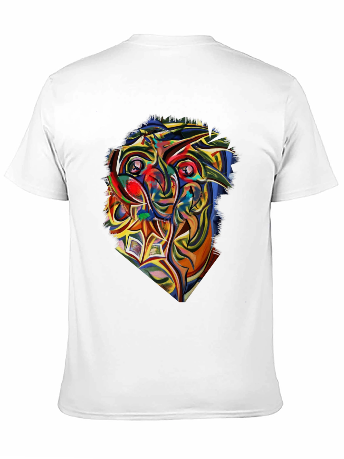 Camiseta Negra con Diseño Abstracto Colorido