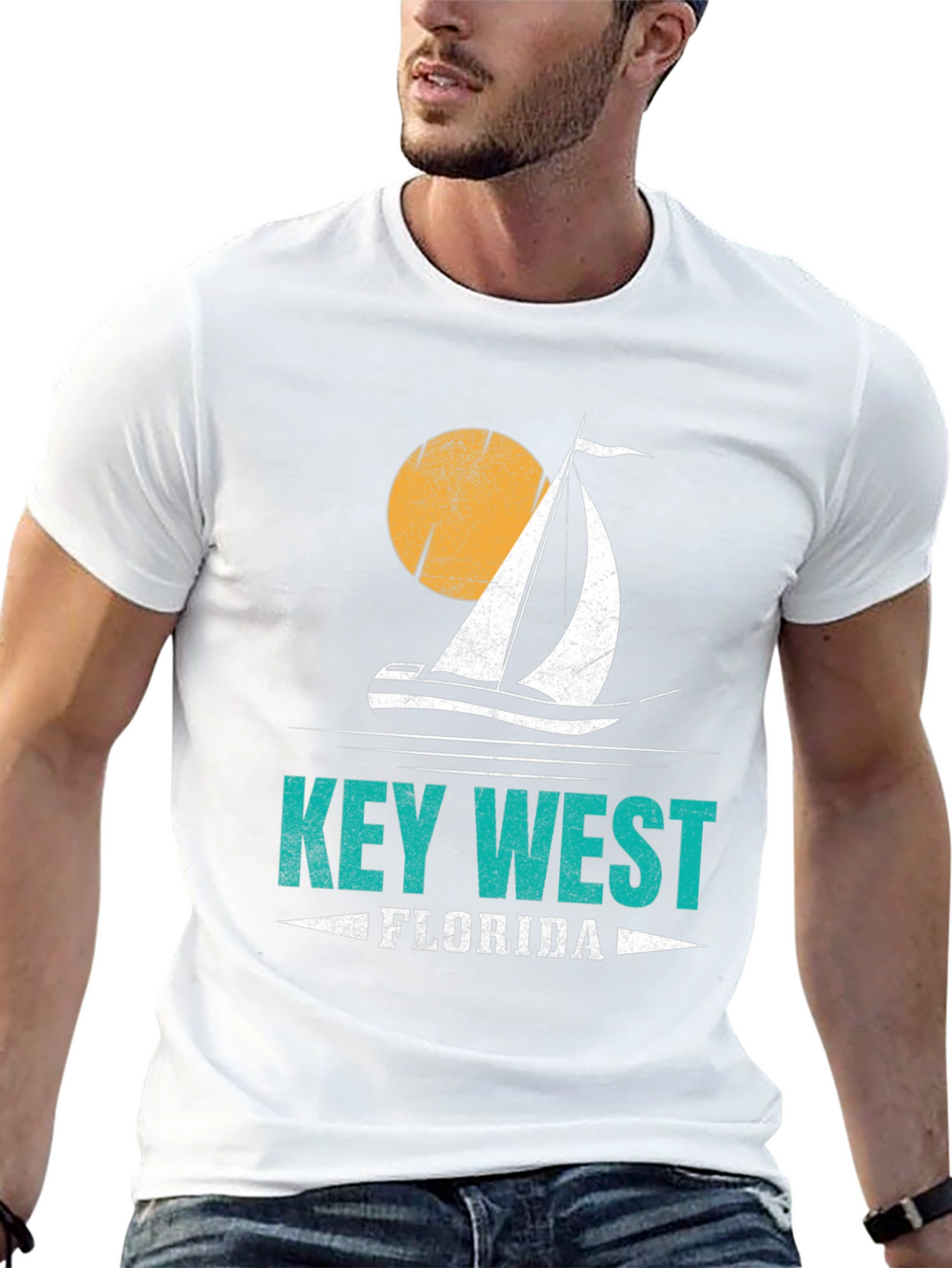 Camiseta Hombre Diseño Key West Florida
