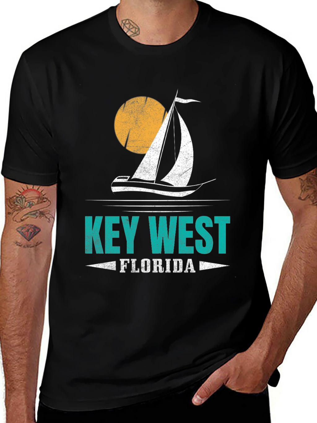 Camiseta Hombre Diseño Key West Florida