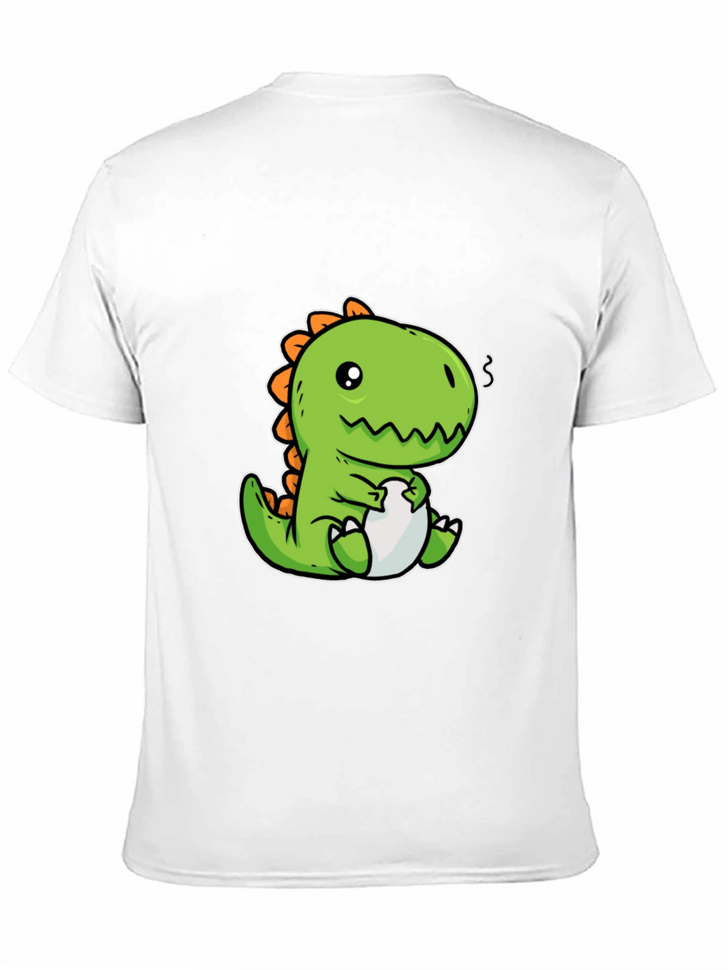 Camiseta Negra con Diseño de Dinosaurio Kawaii