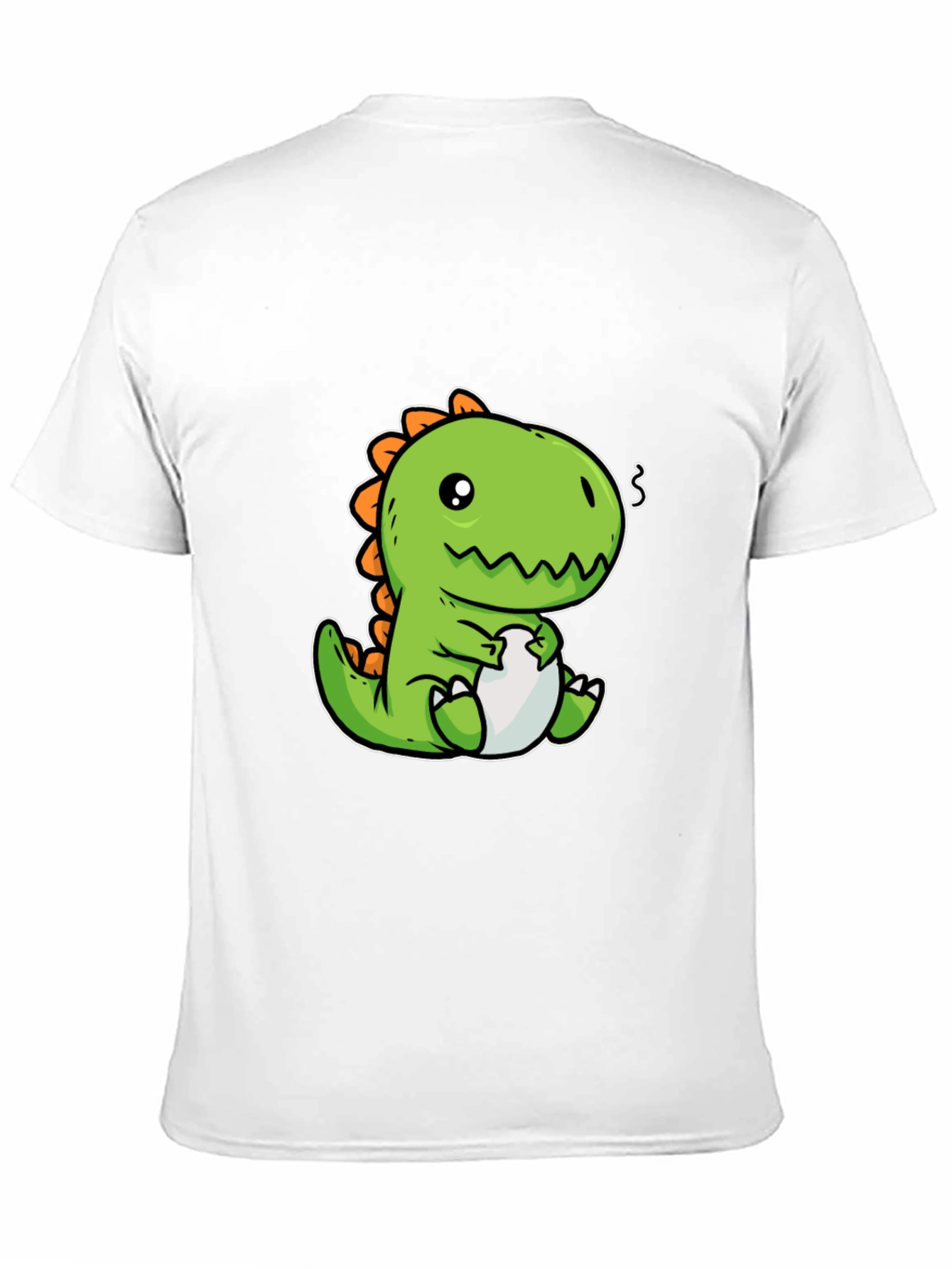 Camiseta Negra con Diseño de Dinosaurio Kawaii