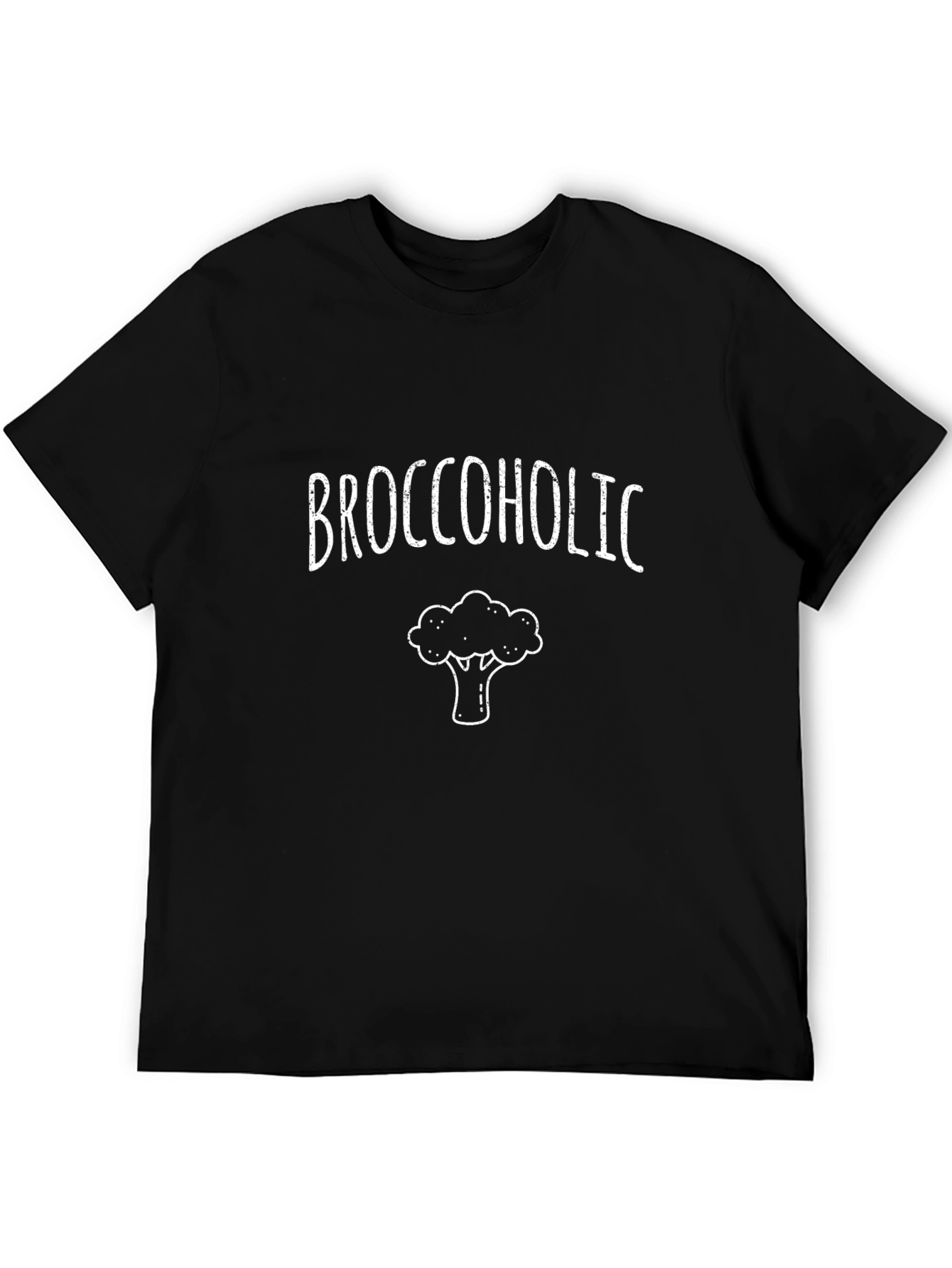 Camiseta Negra Broccoholic Divertida y Original