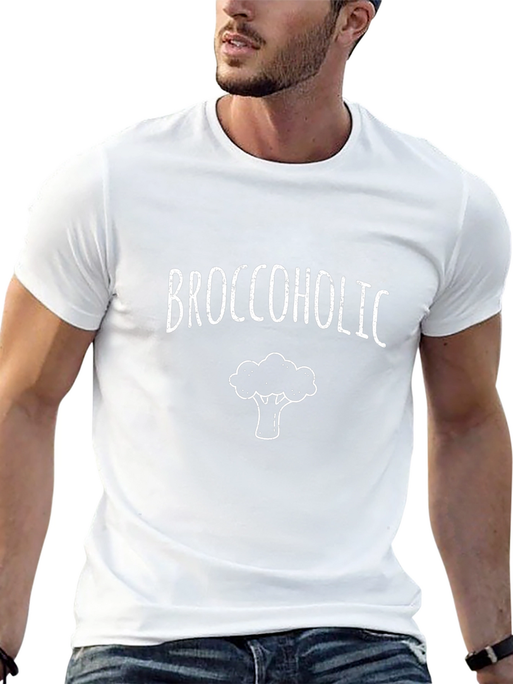 Camiseta Negra Broccoholic Divertida y Original