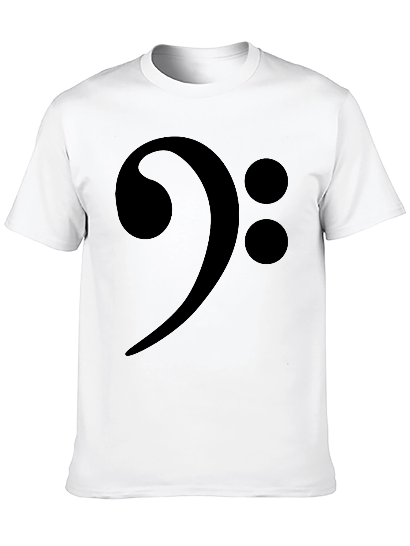 Camiseta Negra con Clave de Fa Musical