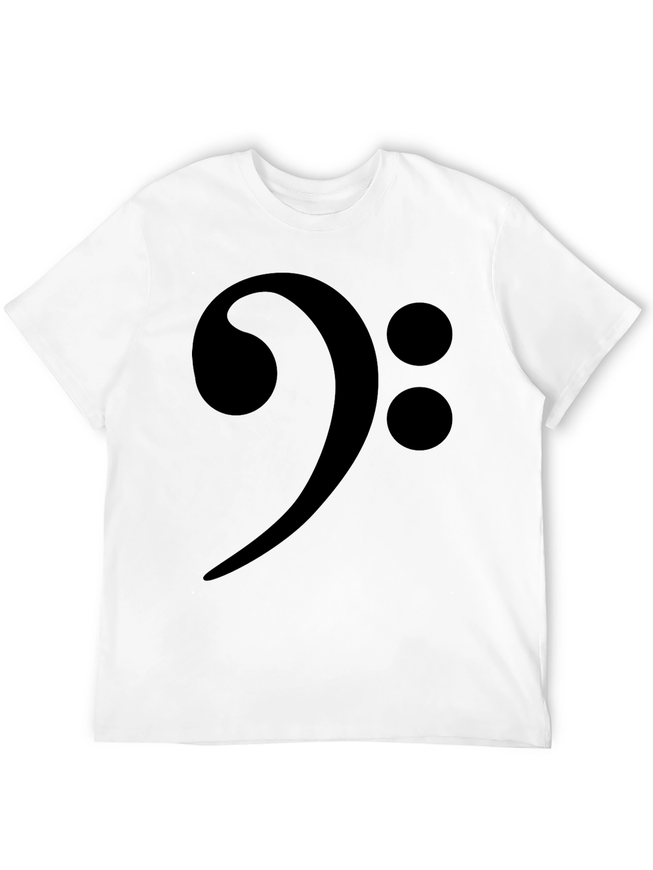 Camiseta Negra con Clave de Fa Musical