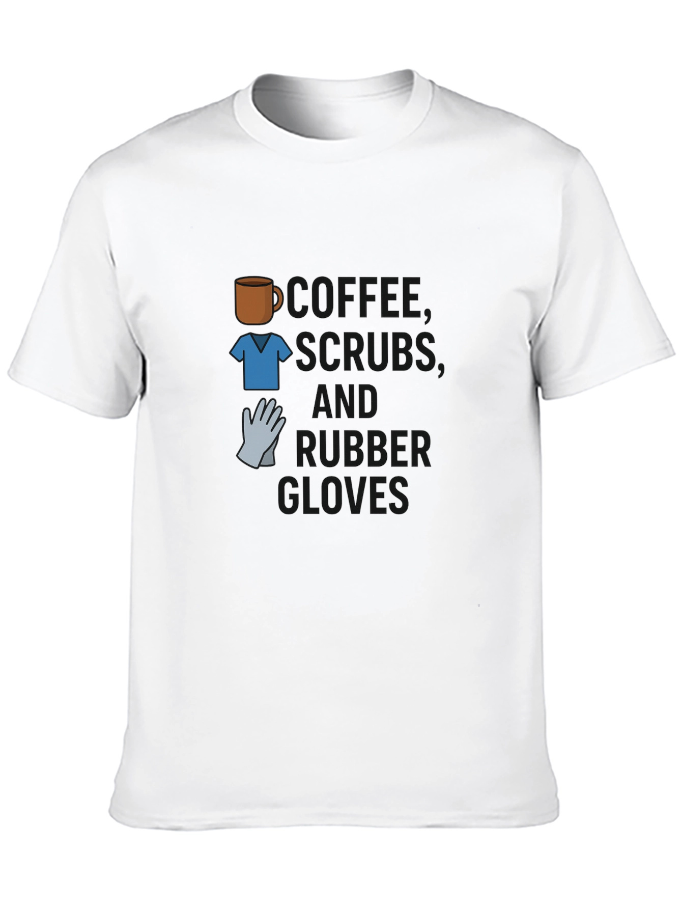 Camiseta Café Uniforme y Guantes