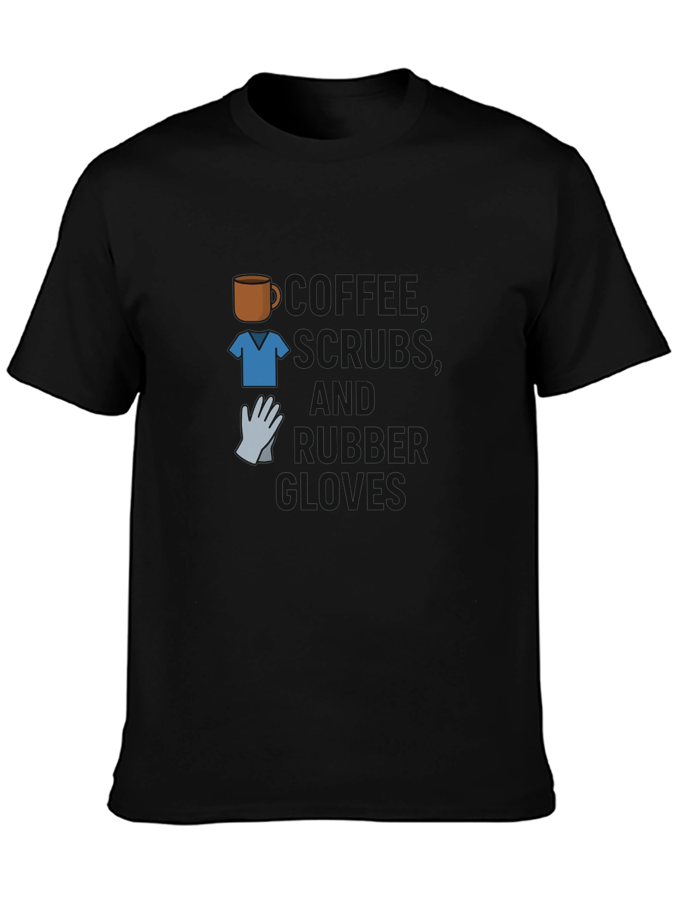 Camiseta Café Uniforme y Guantes